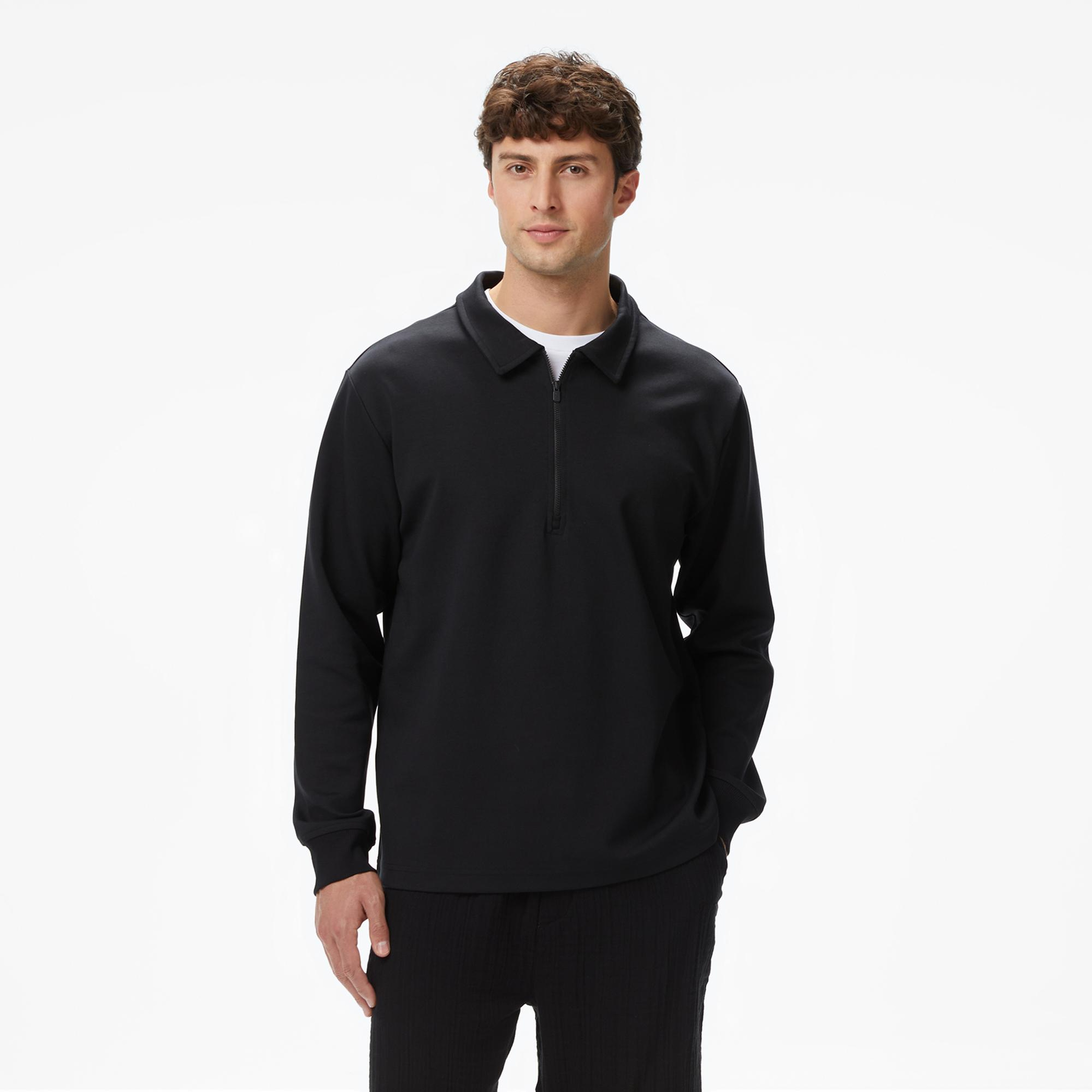 UNITED4 Erkek Siyah Sweatshirt