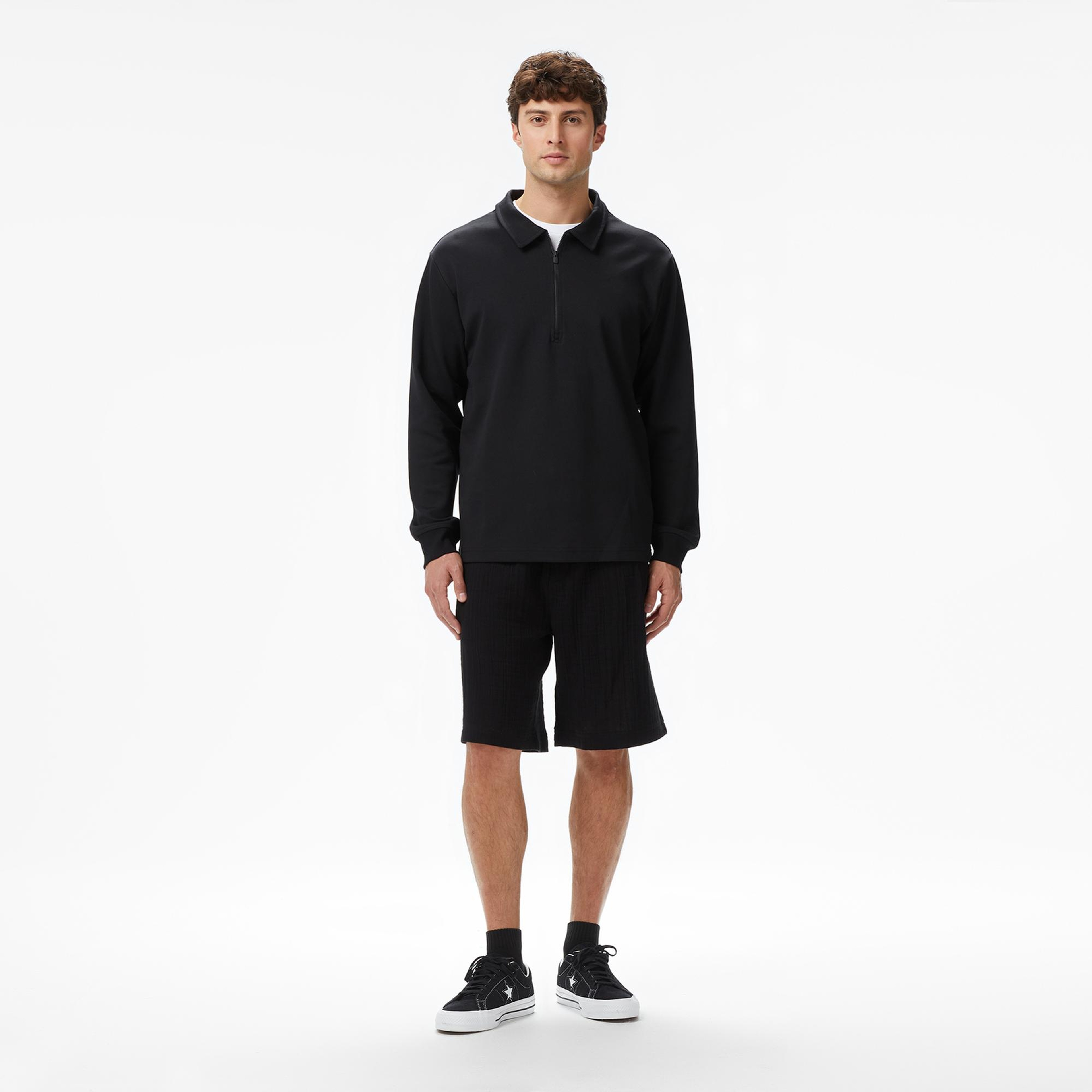 UNITED4 Erkek Siyah Sweatshirt