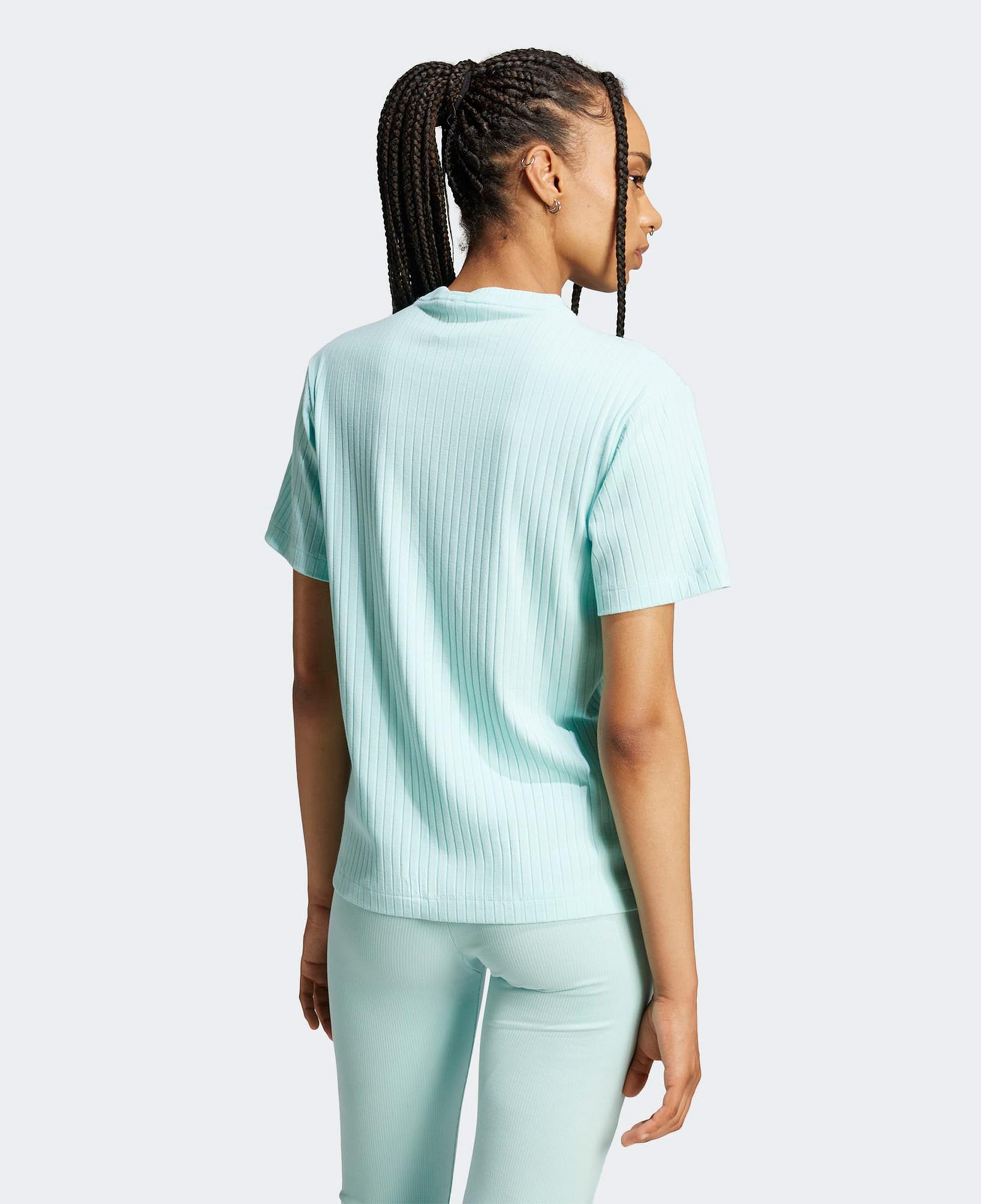 adidas Essentials Wide Rib Kadın Mavi T-Shirt