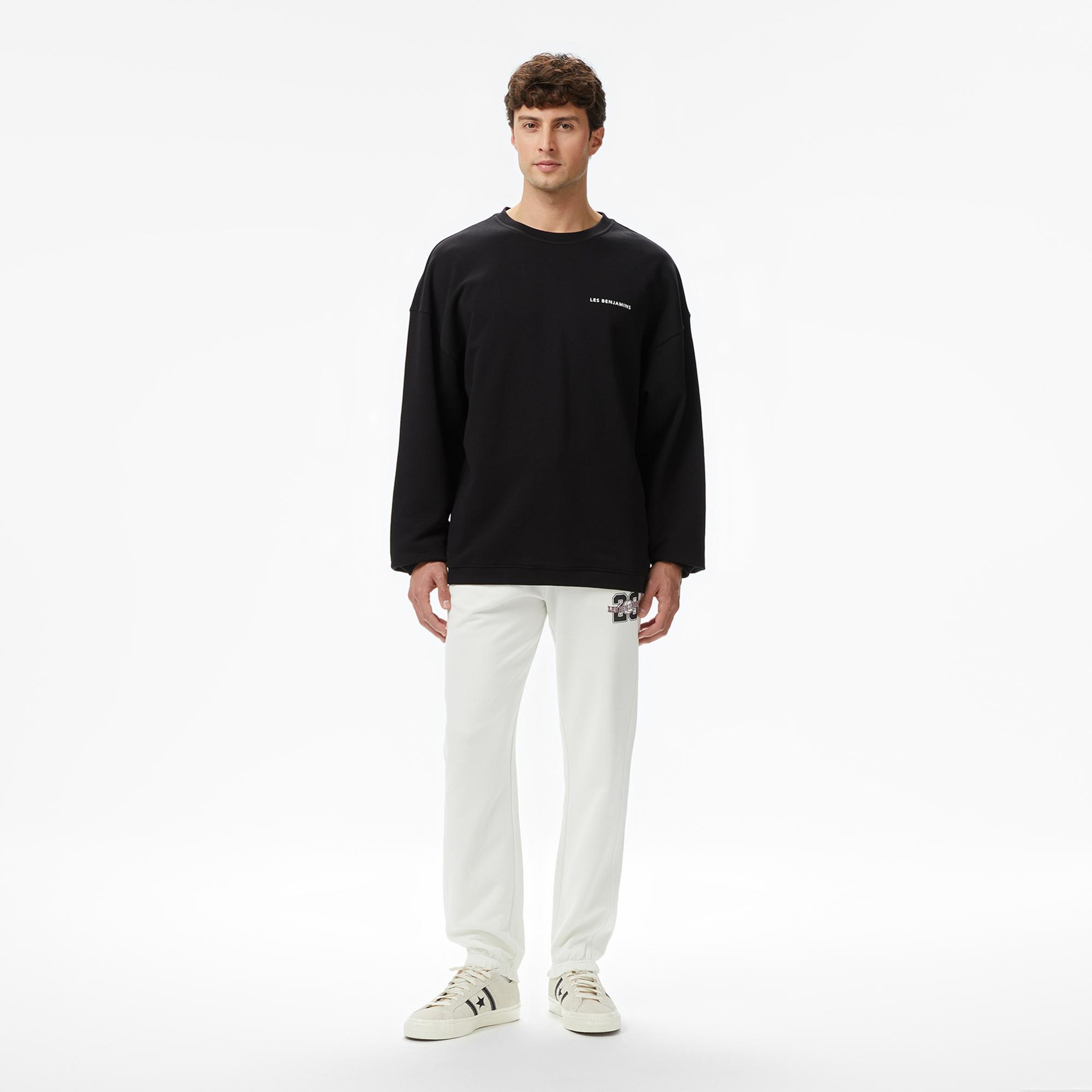 Les Benjamins Essentials 307 Erkek Siyah Sweatshirt