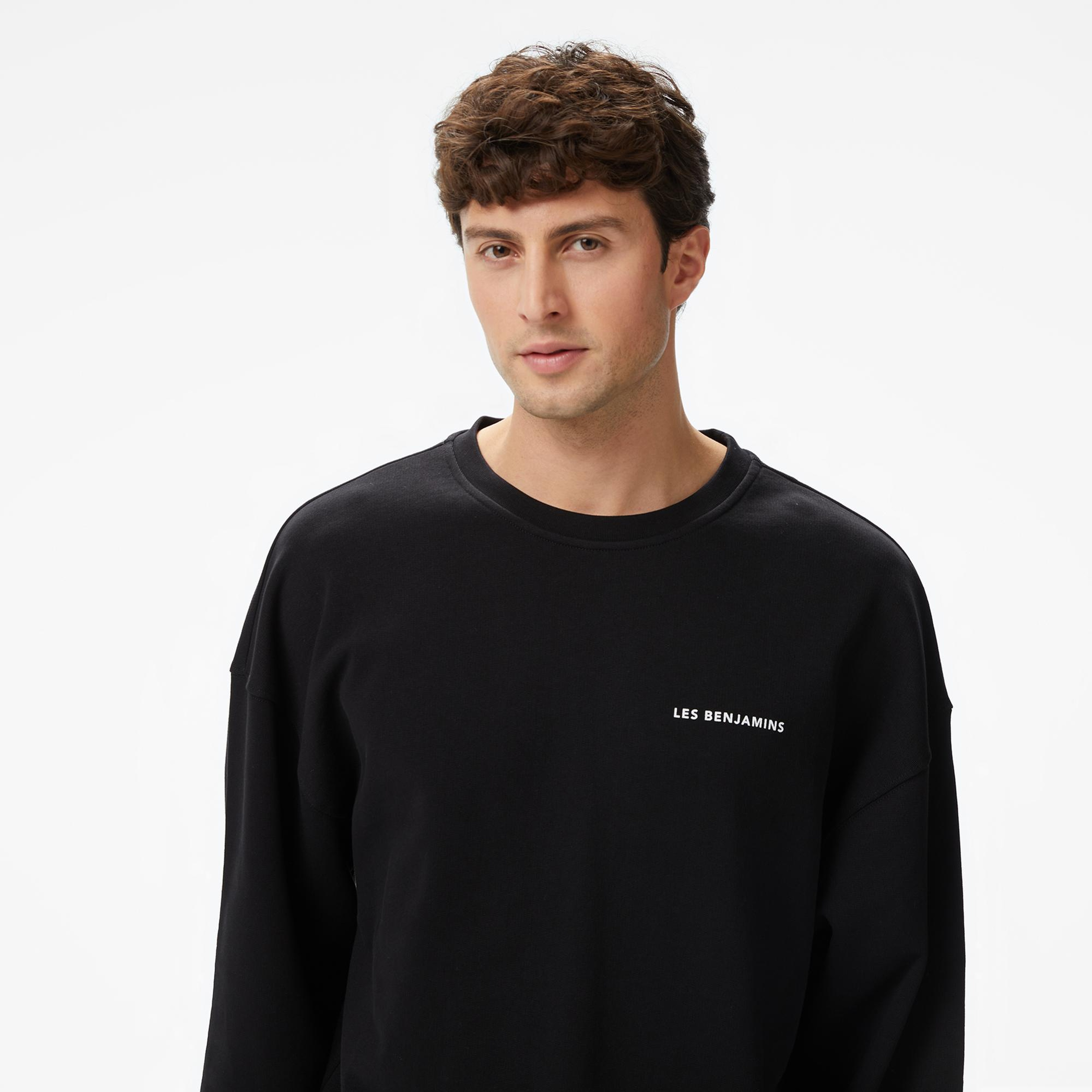 Les Benjamins Essentials 307 Erkek Siyah Sweatshirt