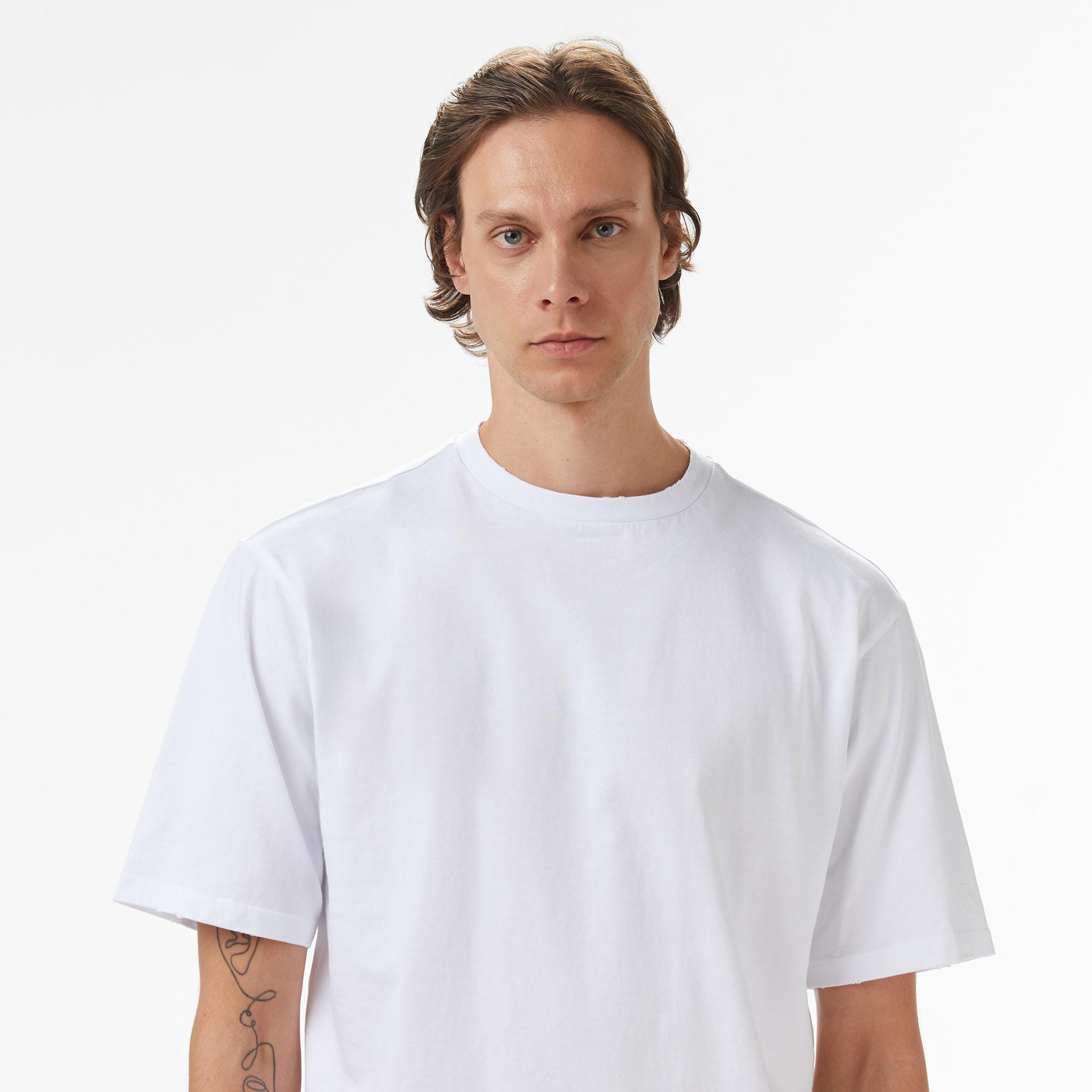 UNITED4 Erkek Beyaz T-Shirt