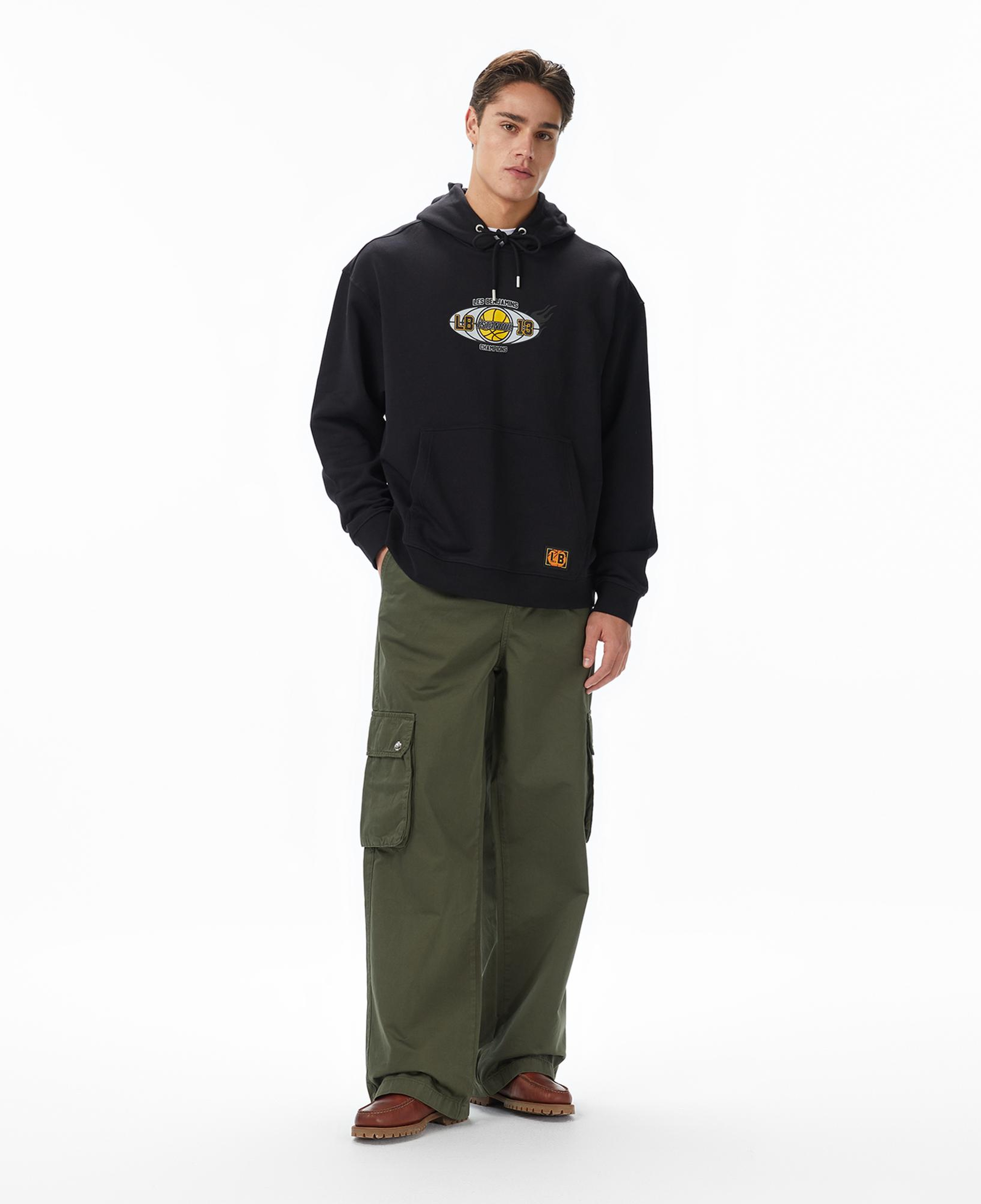 Les Benjamins Essentials 705 Erkek Siyah Sweatshirt