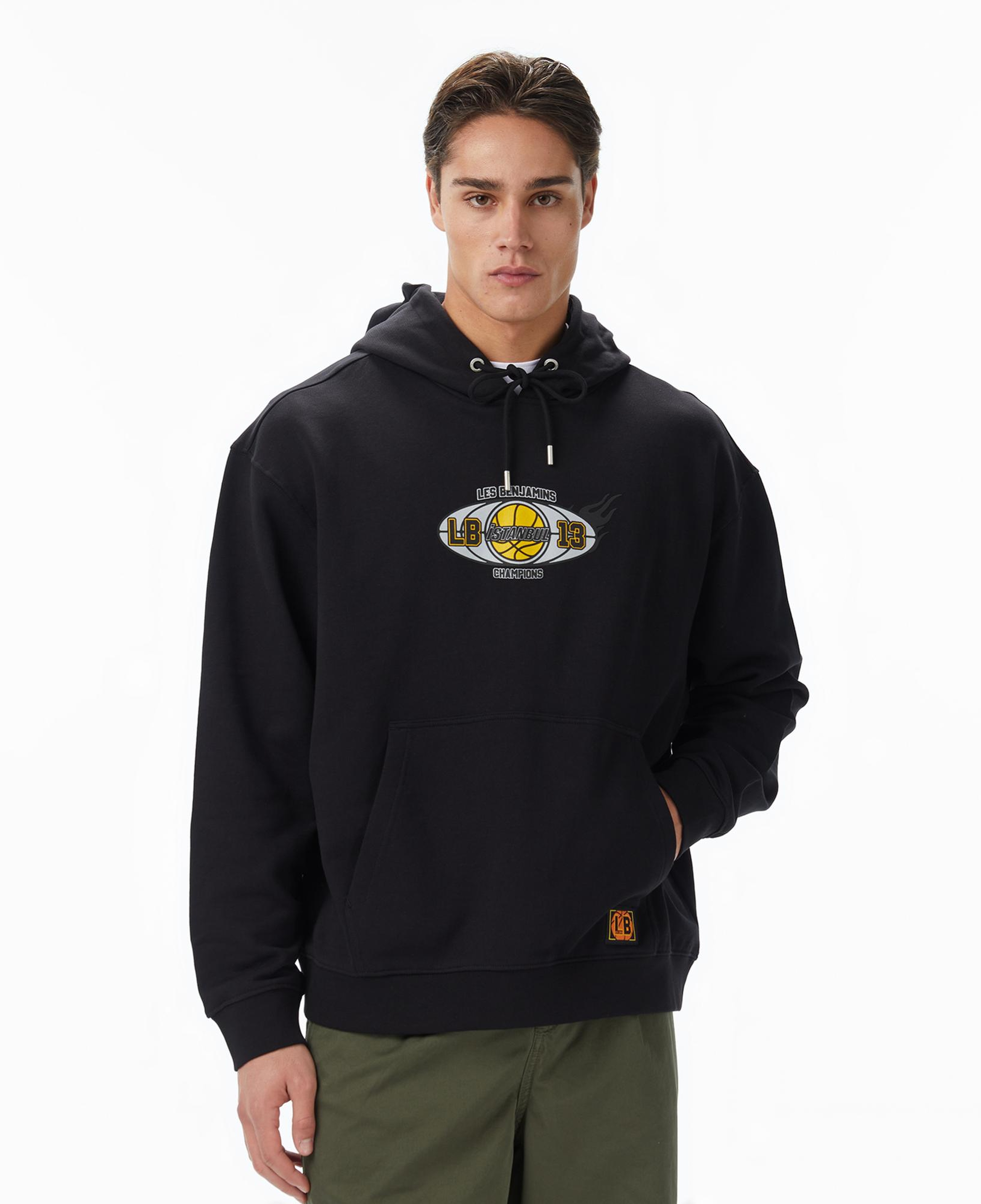 Les Benjamins Essentials 705 Erkek Siyah Sweatshirt