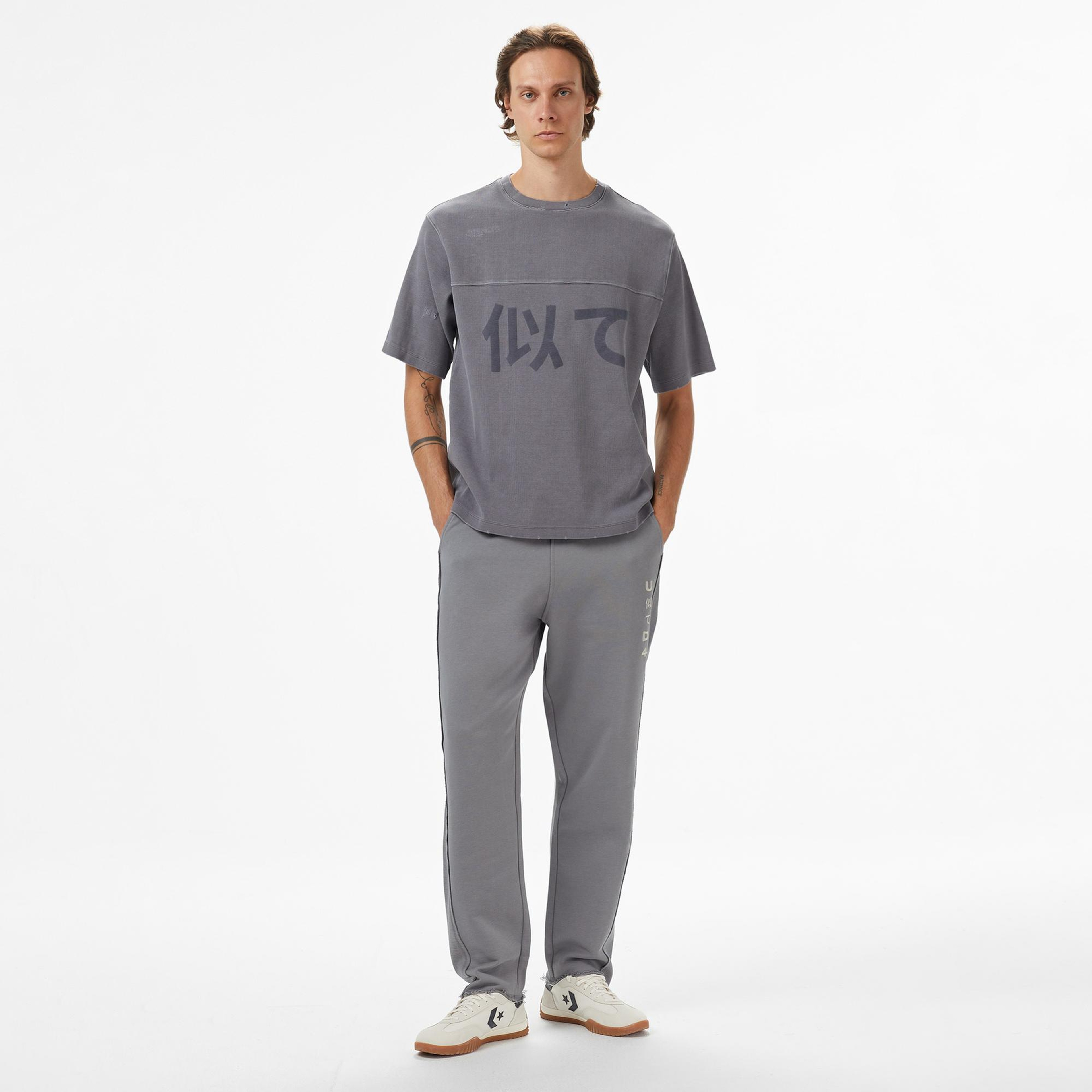 UNITED4 Erkek Gri T-Shirt