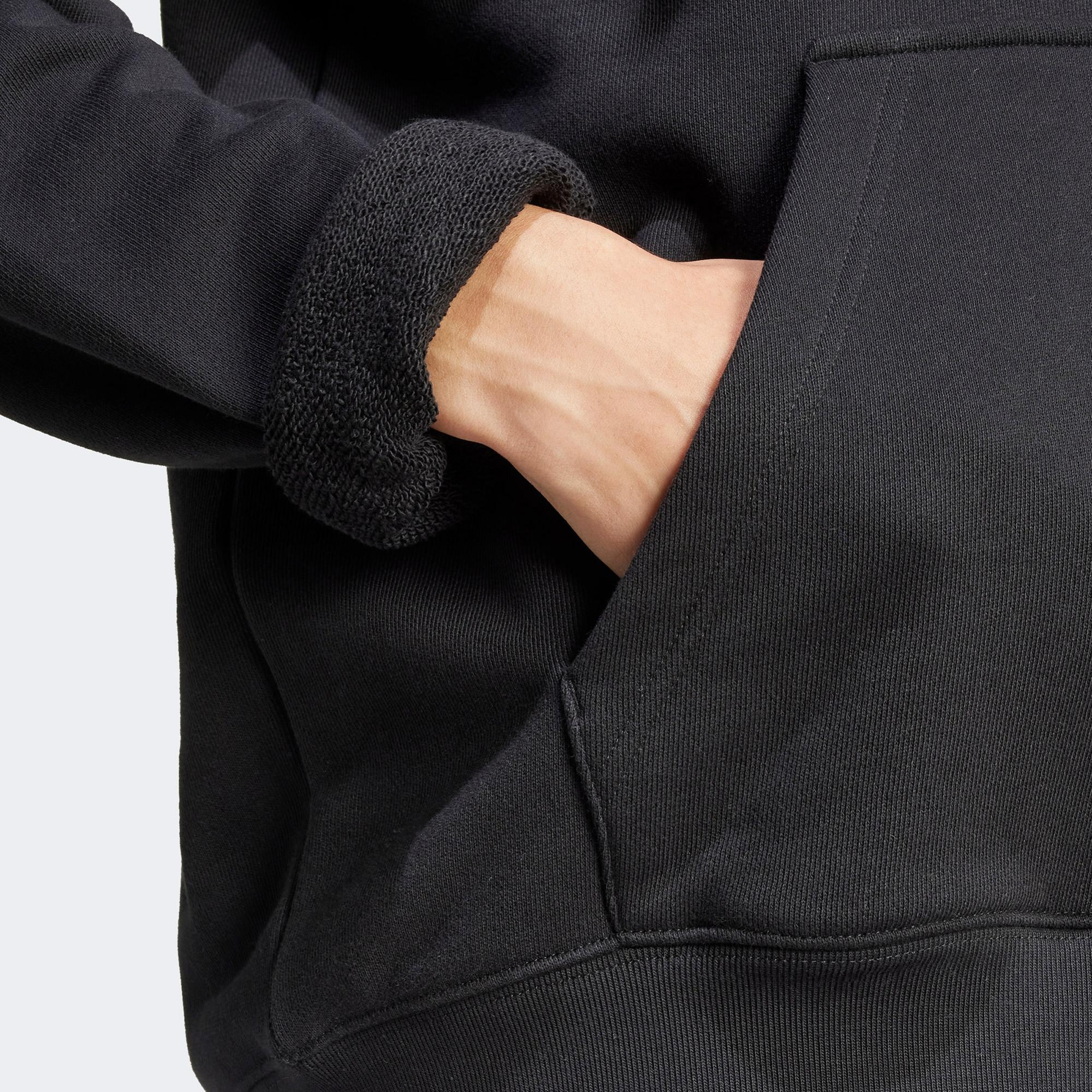 adidas Adicolor Outline Trefoil Erkek Siyah Sweatshirt