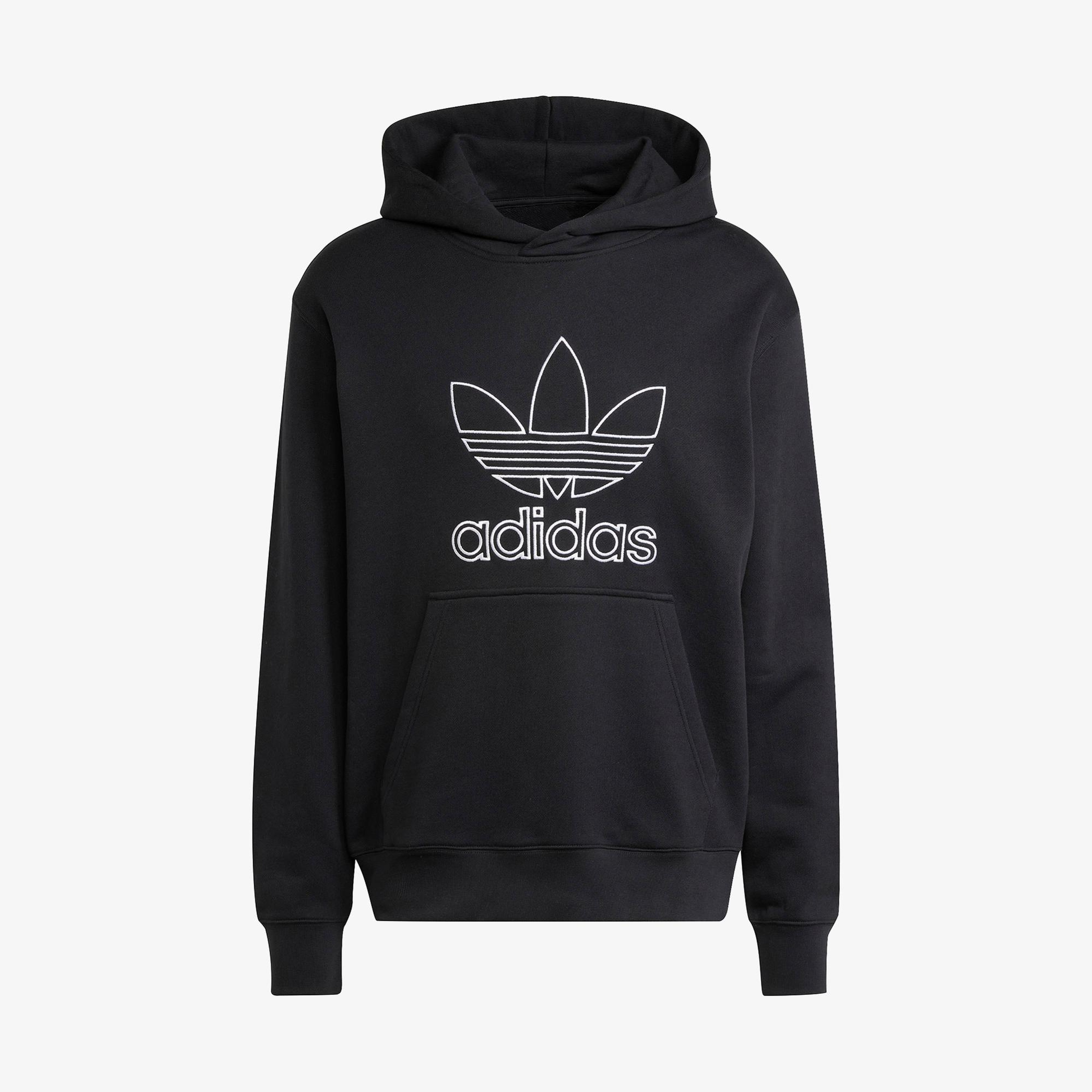 adidas Adicolor Outline Trefoil Erkek Siyah Sweatshirt