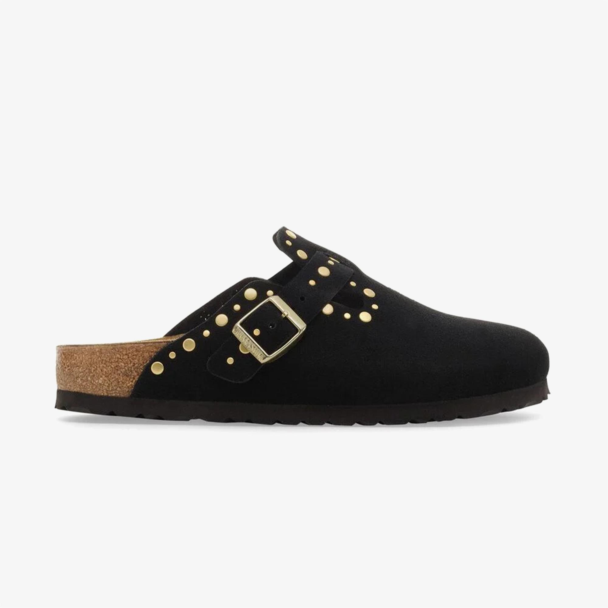 Birkenstock Boston Rivets Border Kadın Siyah Terlik