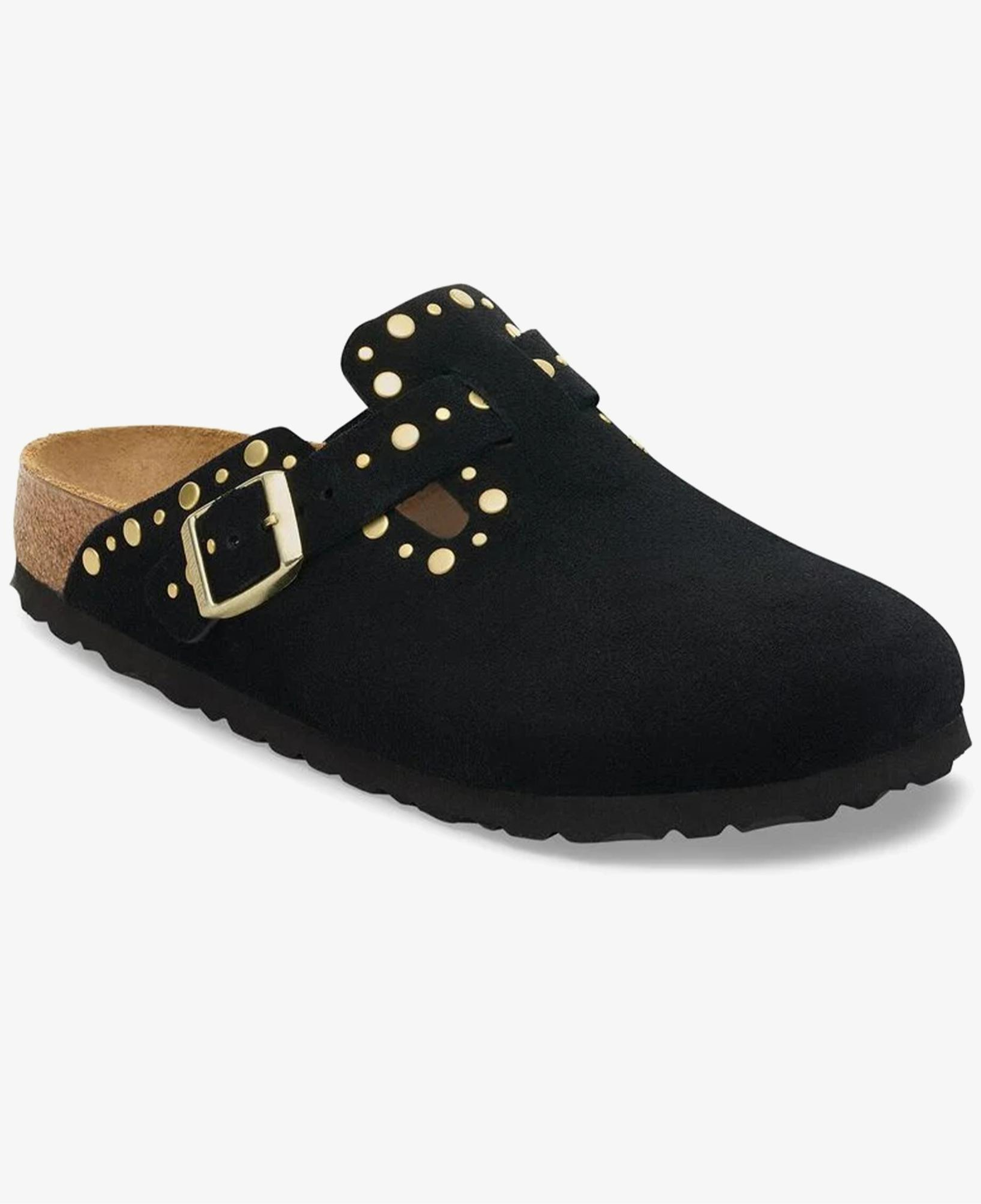 Birkenstock Boston Rivets Border Kadın Siyah Terlik