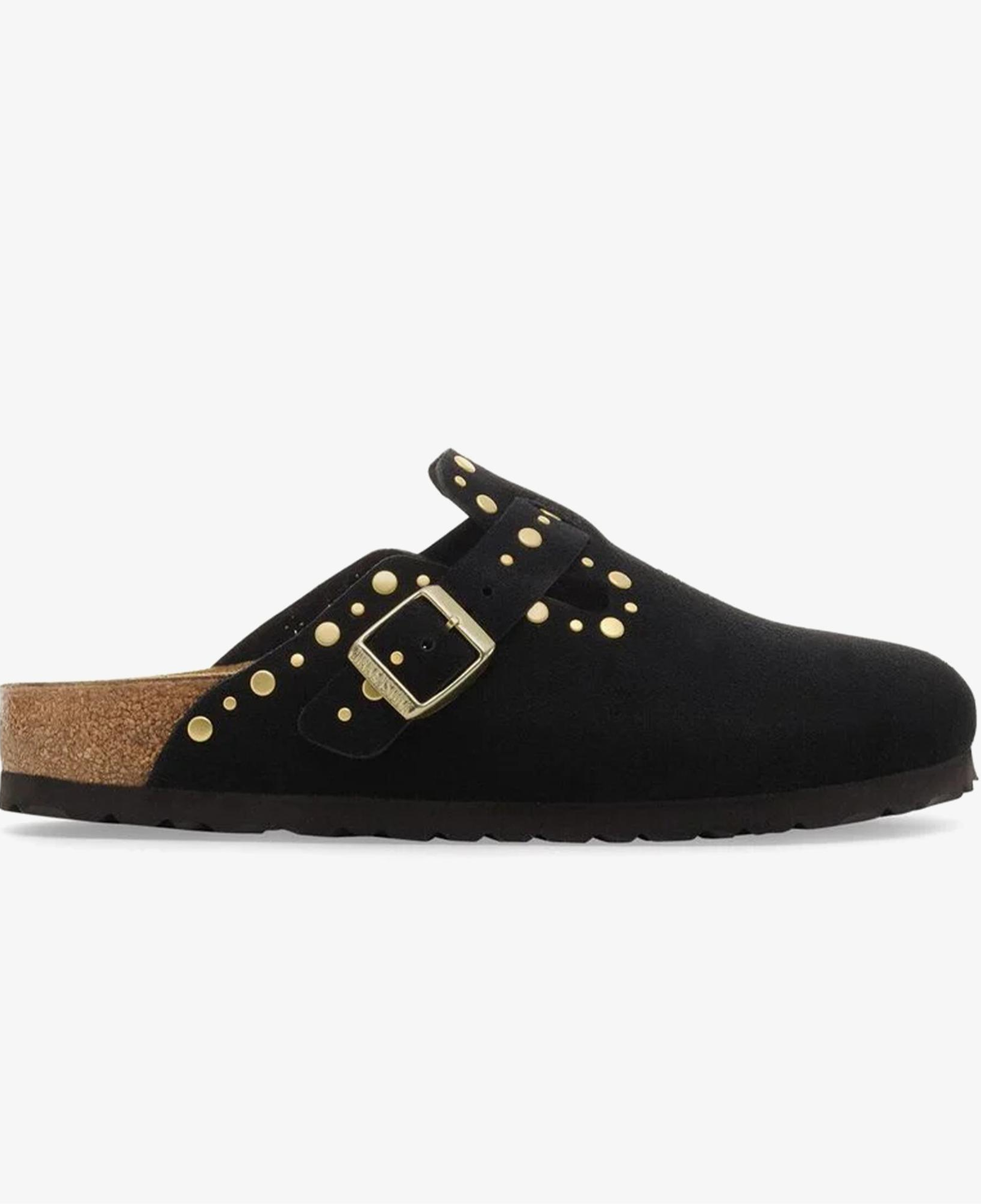 Birkenstock Boston Rivets Border Kadın Siyah Terlik