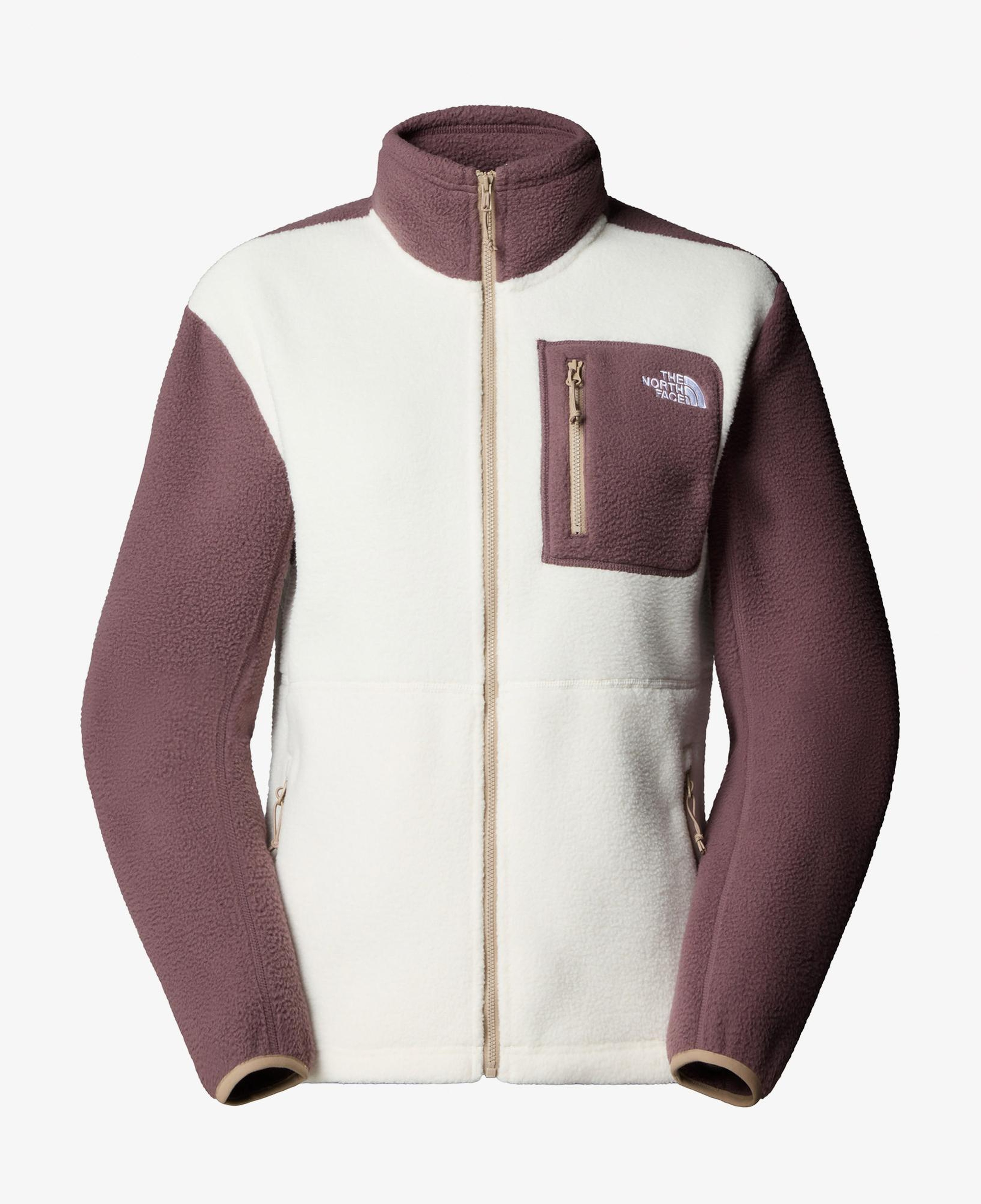 The North Face Yumiori Full Zip Kadın Beyaz/Mor Polar Mont