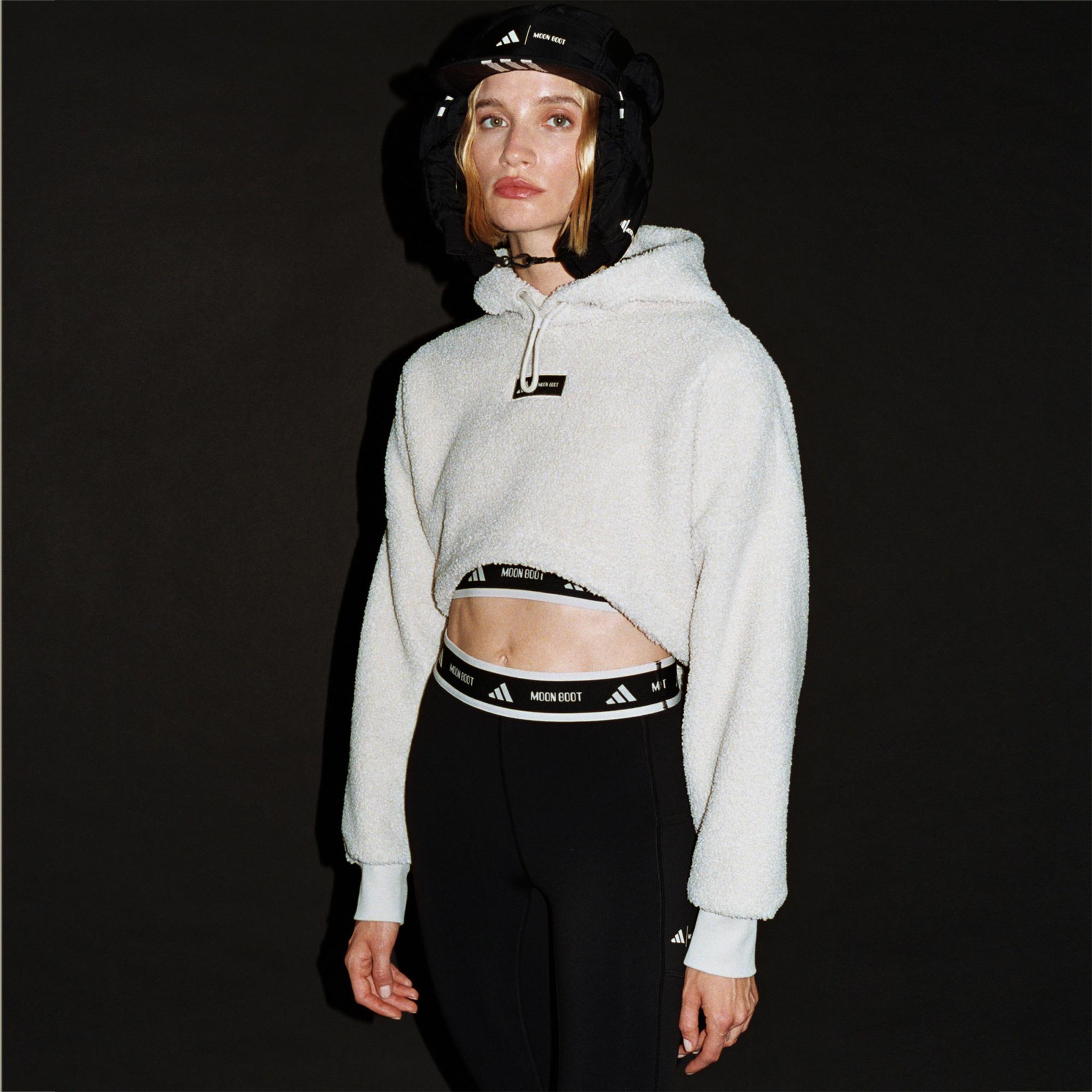 adidas X Moon Boot Cropped Kadın Bej Hoodie