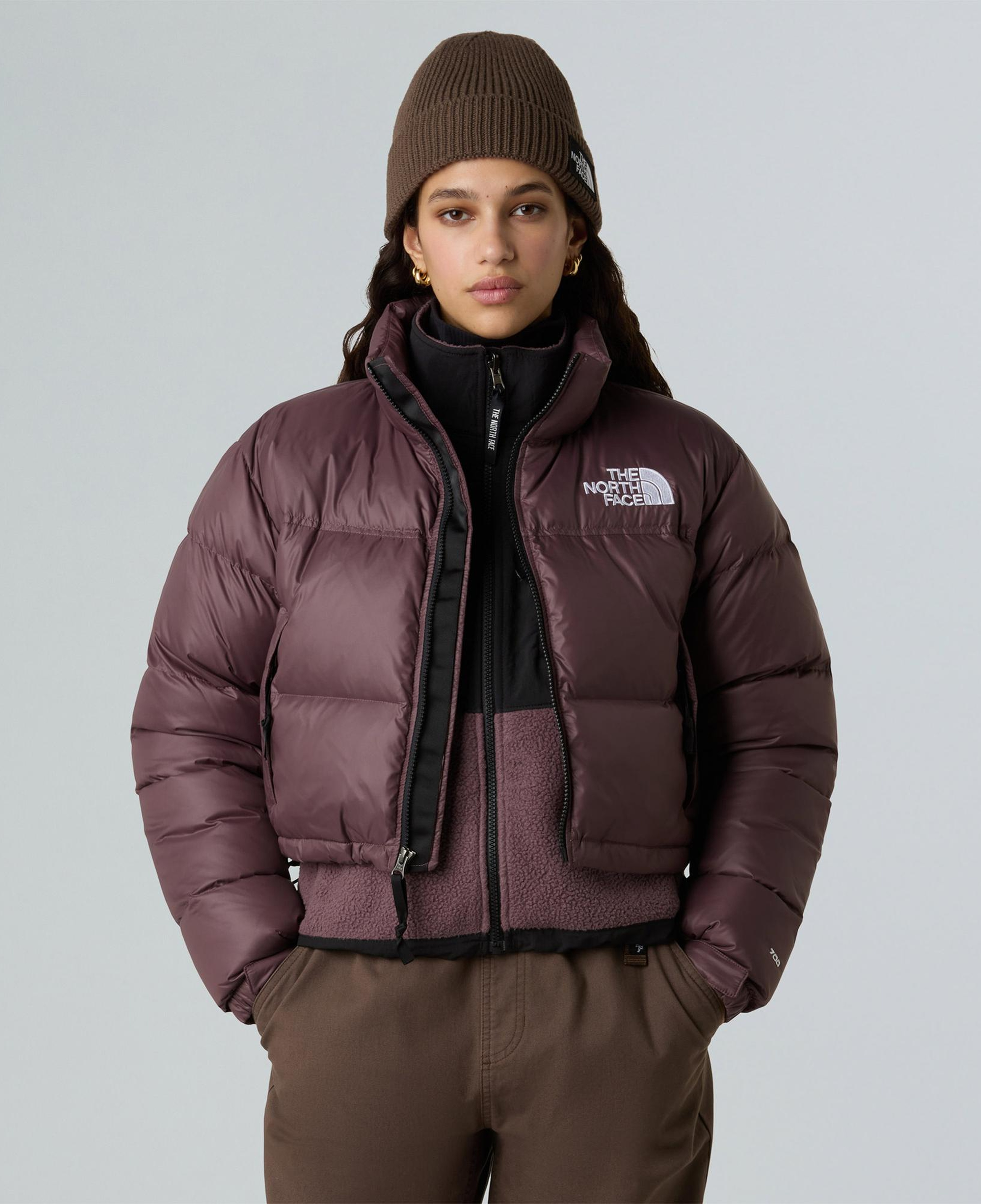 The North Face 1996 Retro Nuptse Kısa Kadın Bordo Mont