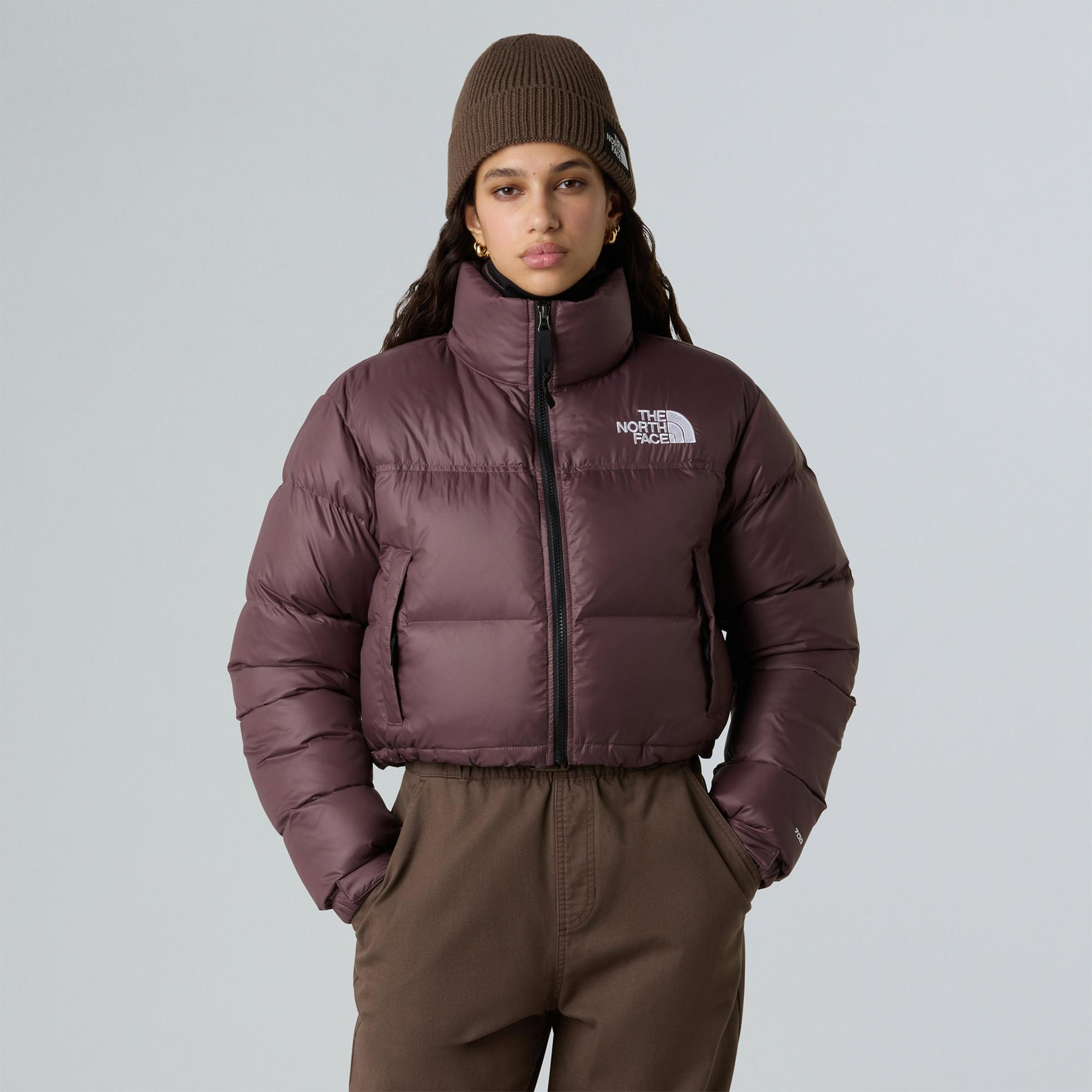 The North Face 1996 Retro Nuptse Kısa Kadın Bordo Mont