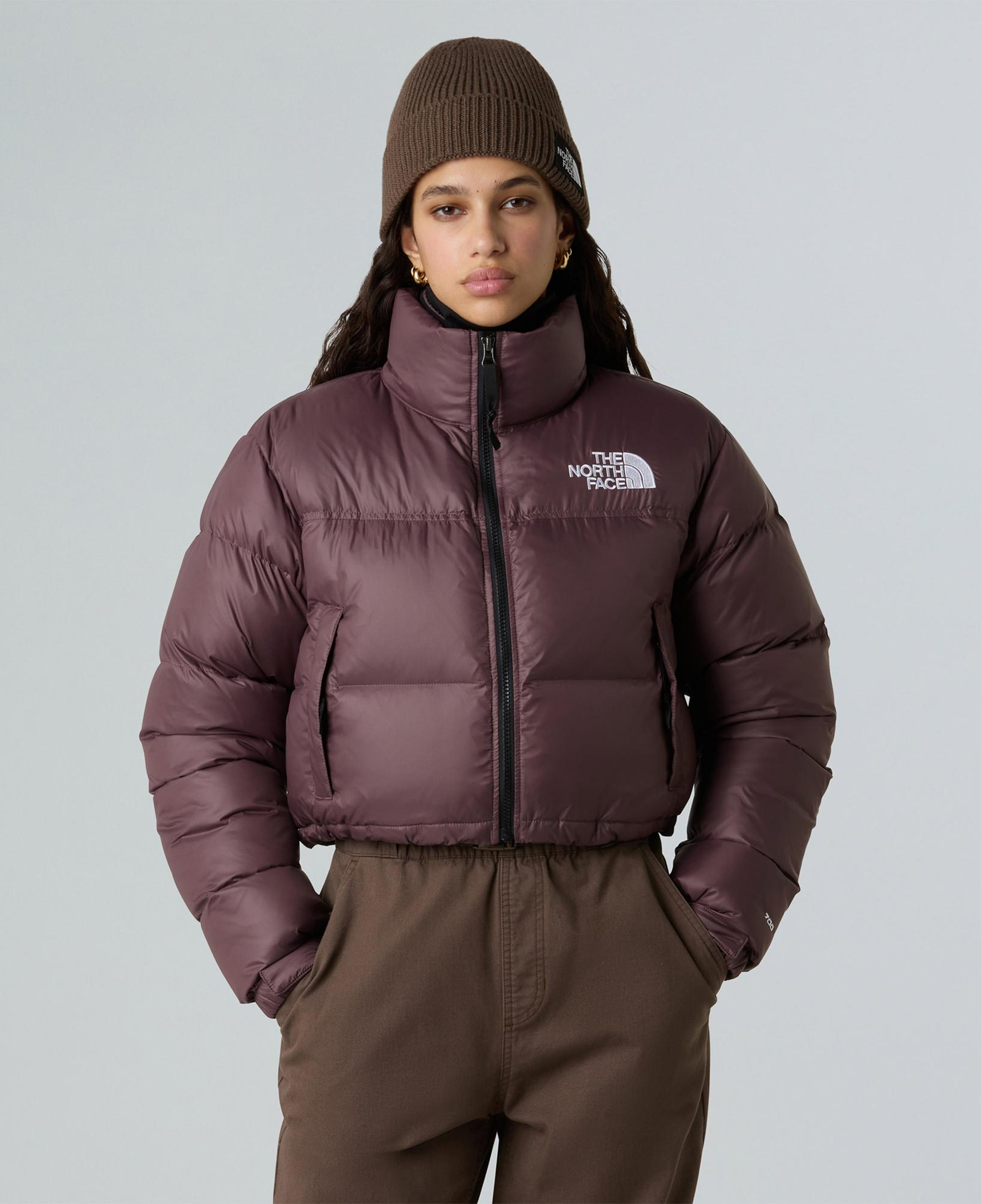 The North Face 1996 Retro Nuptse Kısa Kadın Bordo Mont
