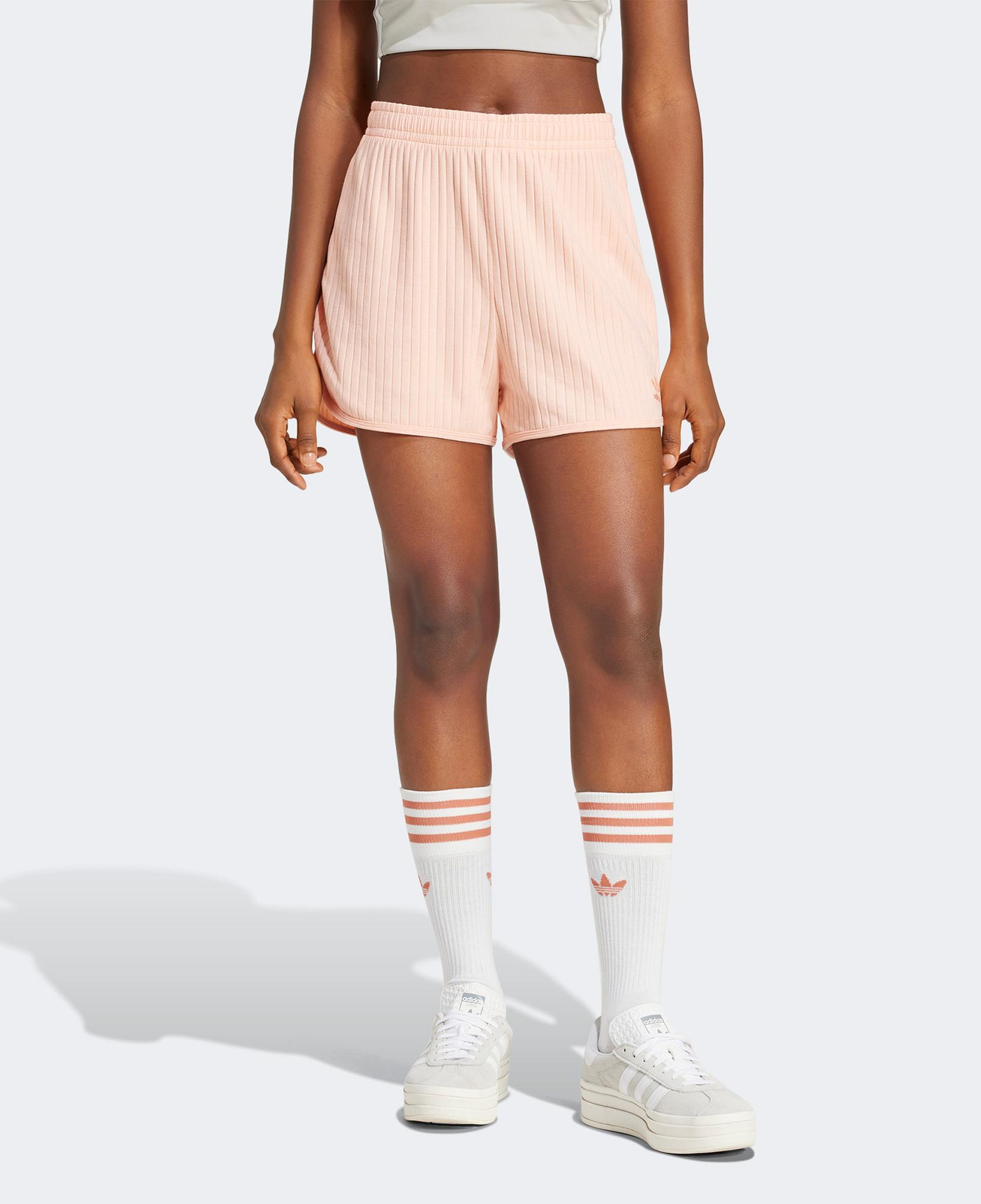 adidas Essentials Wide Rib Kadın Pembe Şort