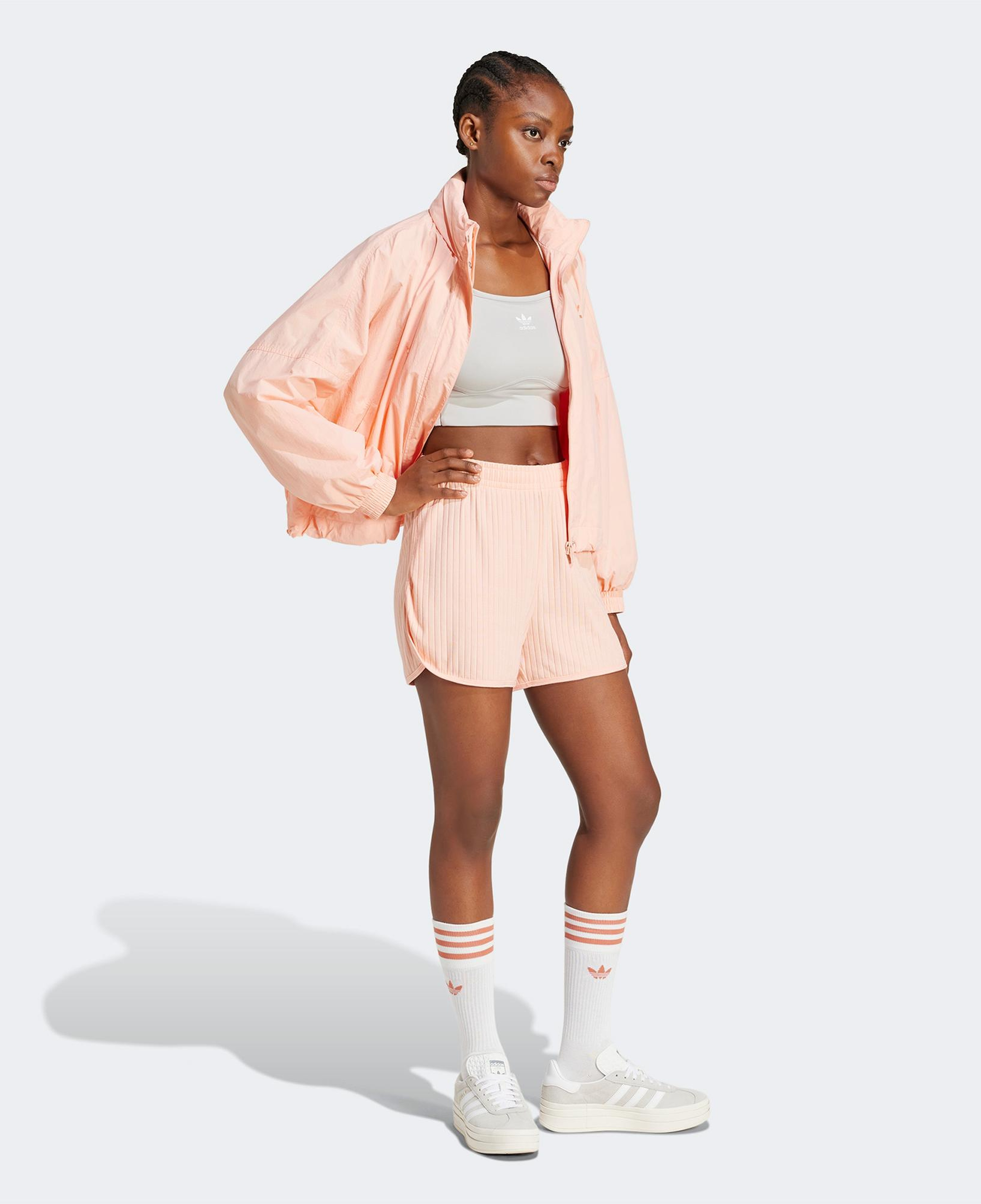 adidas Essentials Wide Rib Kadın Pembe Şort