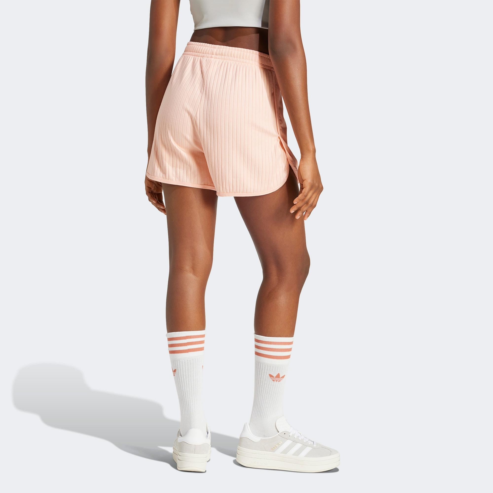 adidas Essentials Wide Rib Kadın Pembe Şort