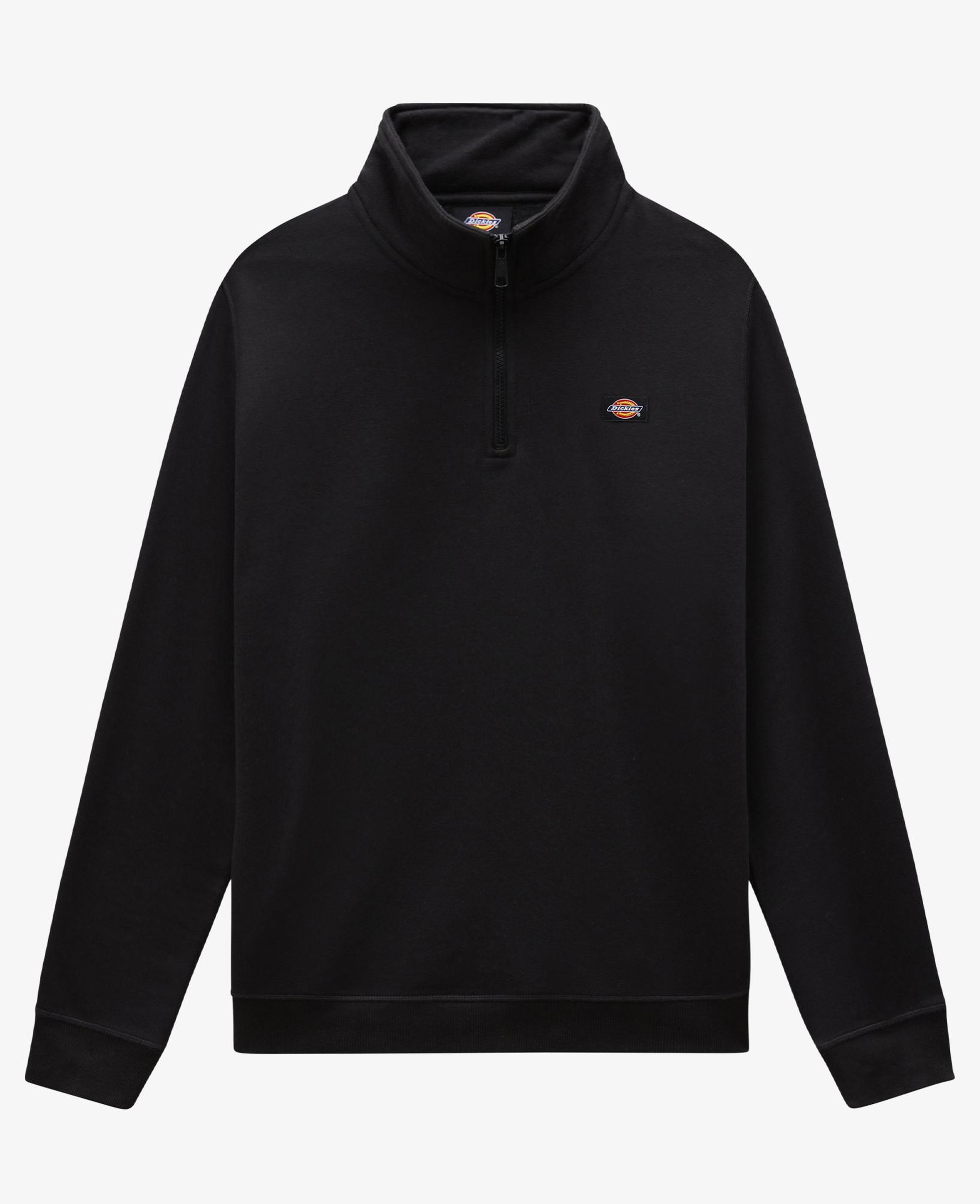 Dickies Oakport 1/4 Zip Crew Erkek Siyah Sweatshirt
