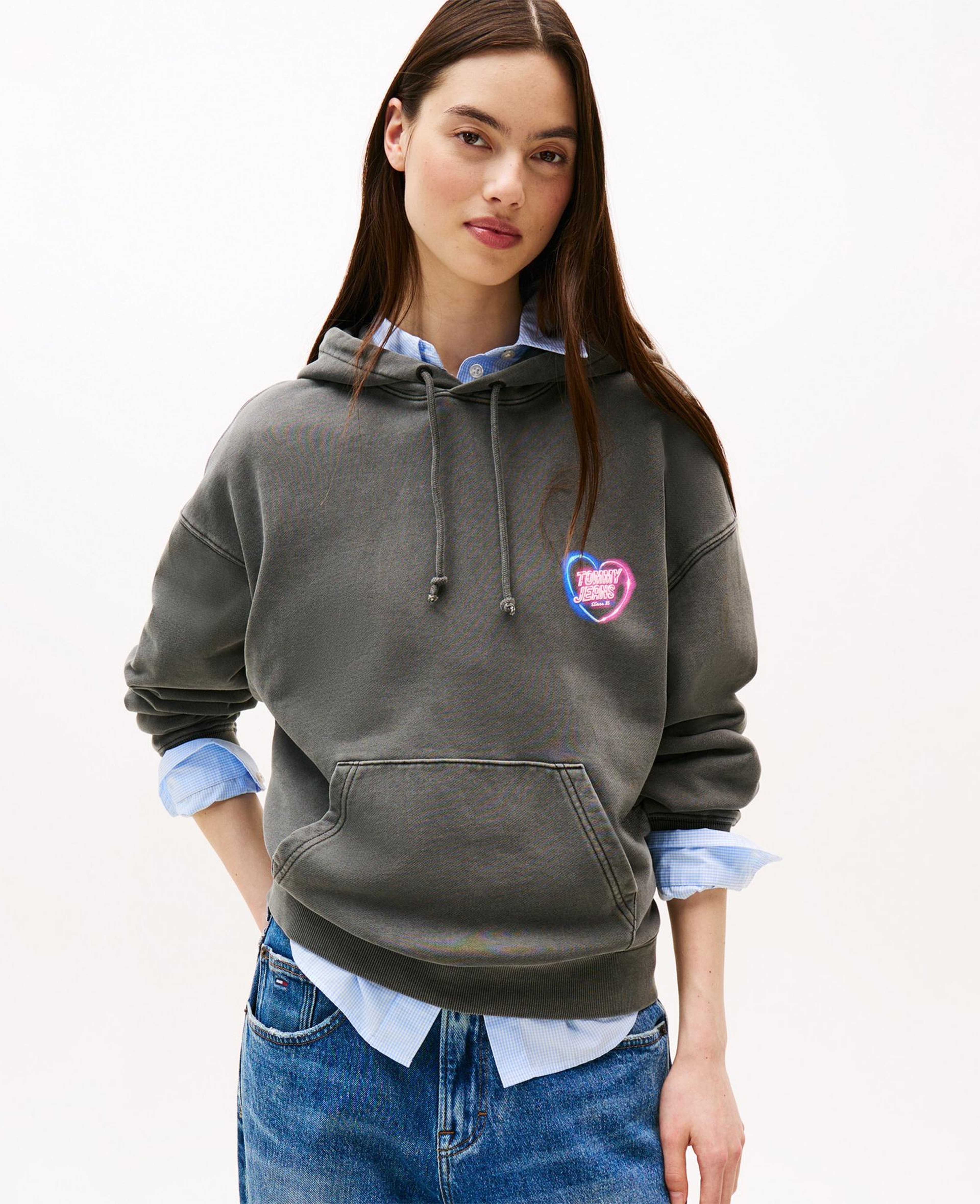 Tommy Hilfiger Boxy Kadın Gri Sweatshirt