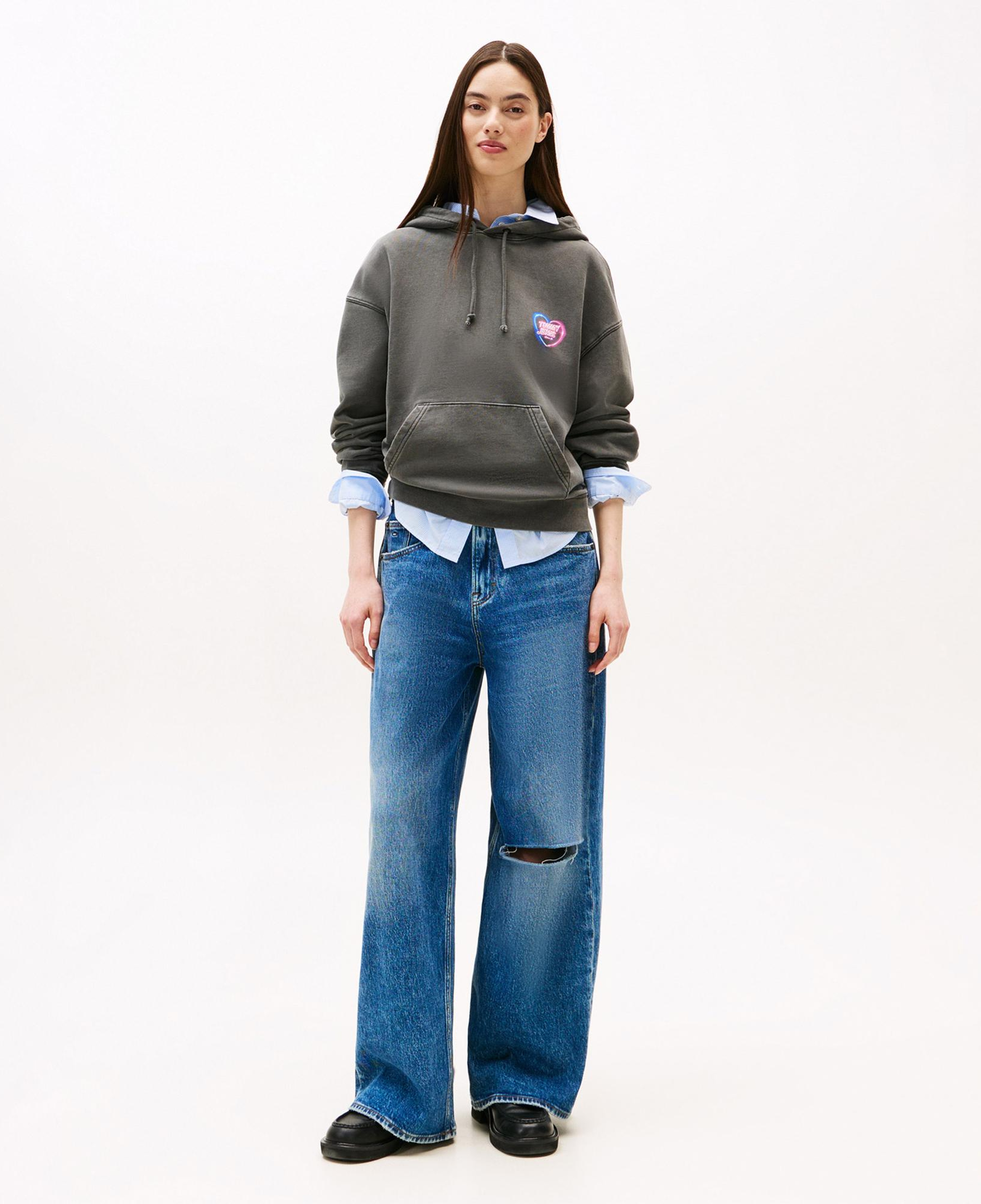 Tommy Hilfiger Boxy Kadın Gri Sweatshirt