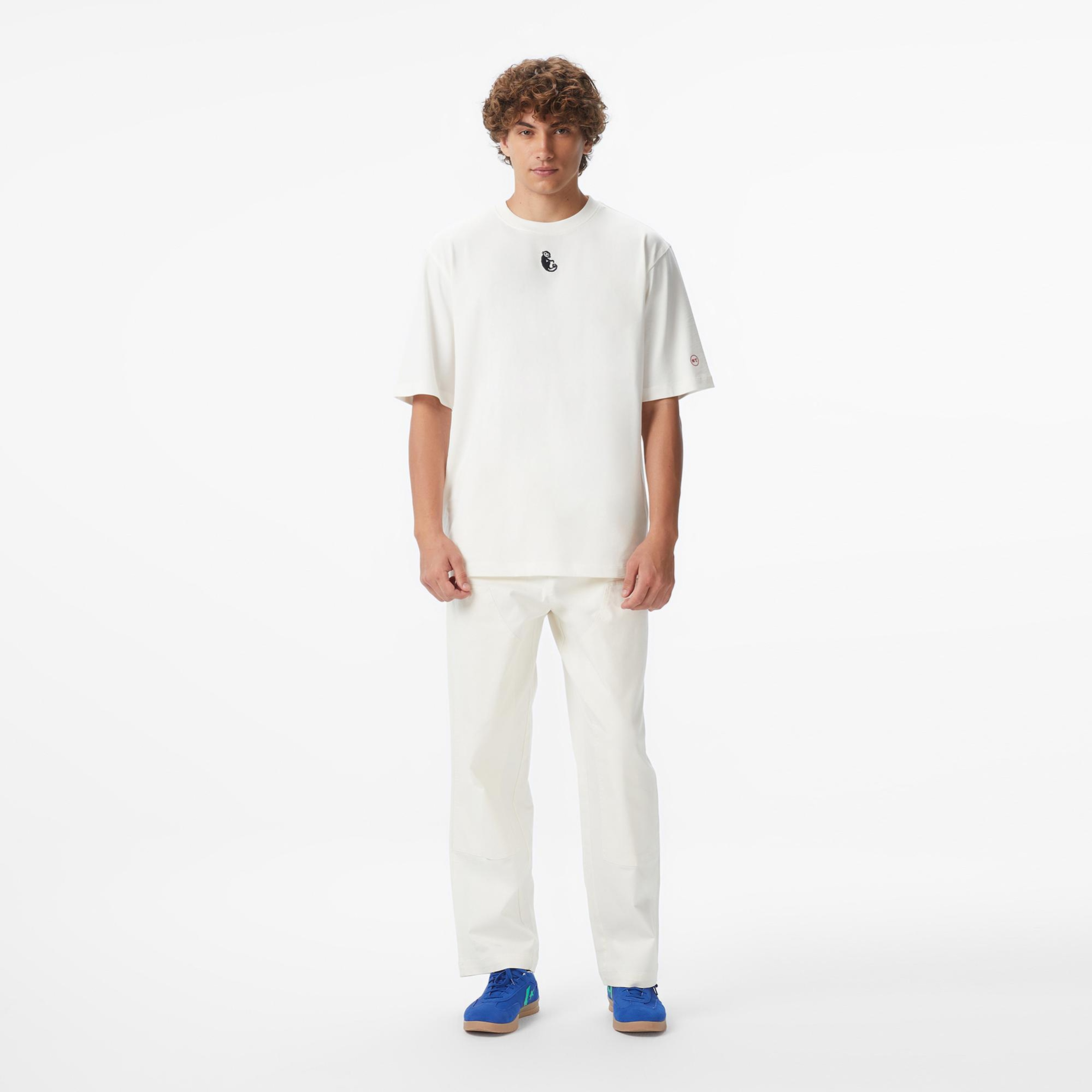 UNITED4 x Monkey Project 7 Rules Unisex Beyaz T-Shirt