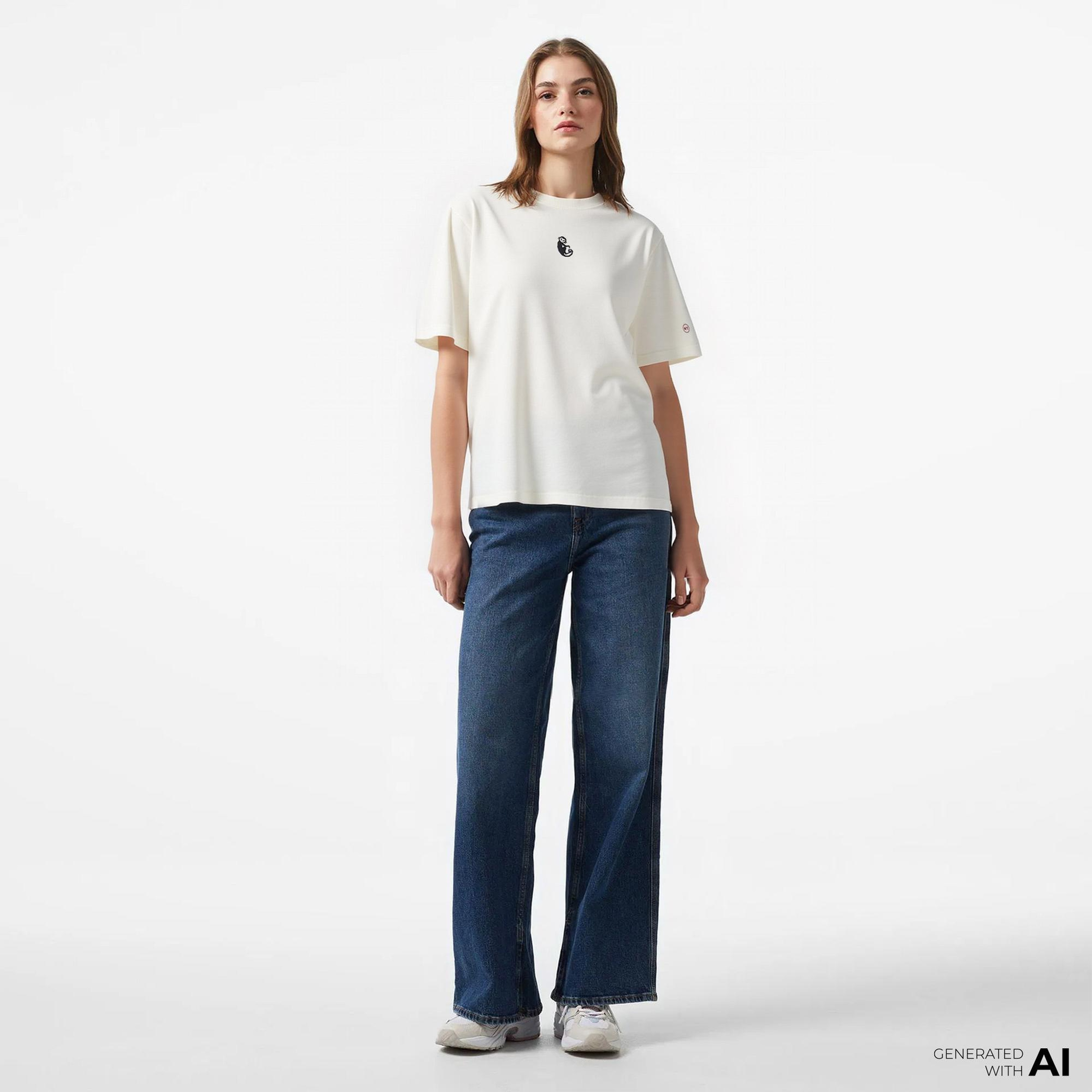 UNITED4 x Monkey Project 7 Rules Unisex Beyaz T-Shirt