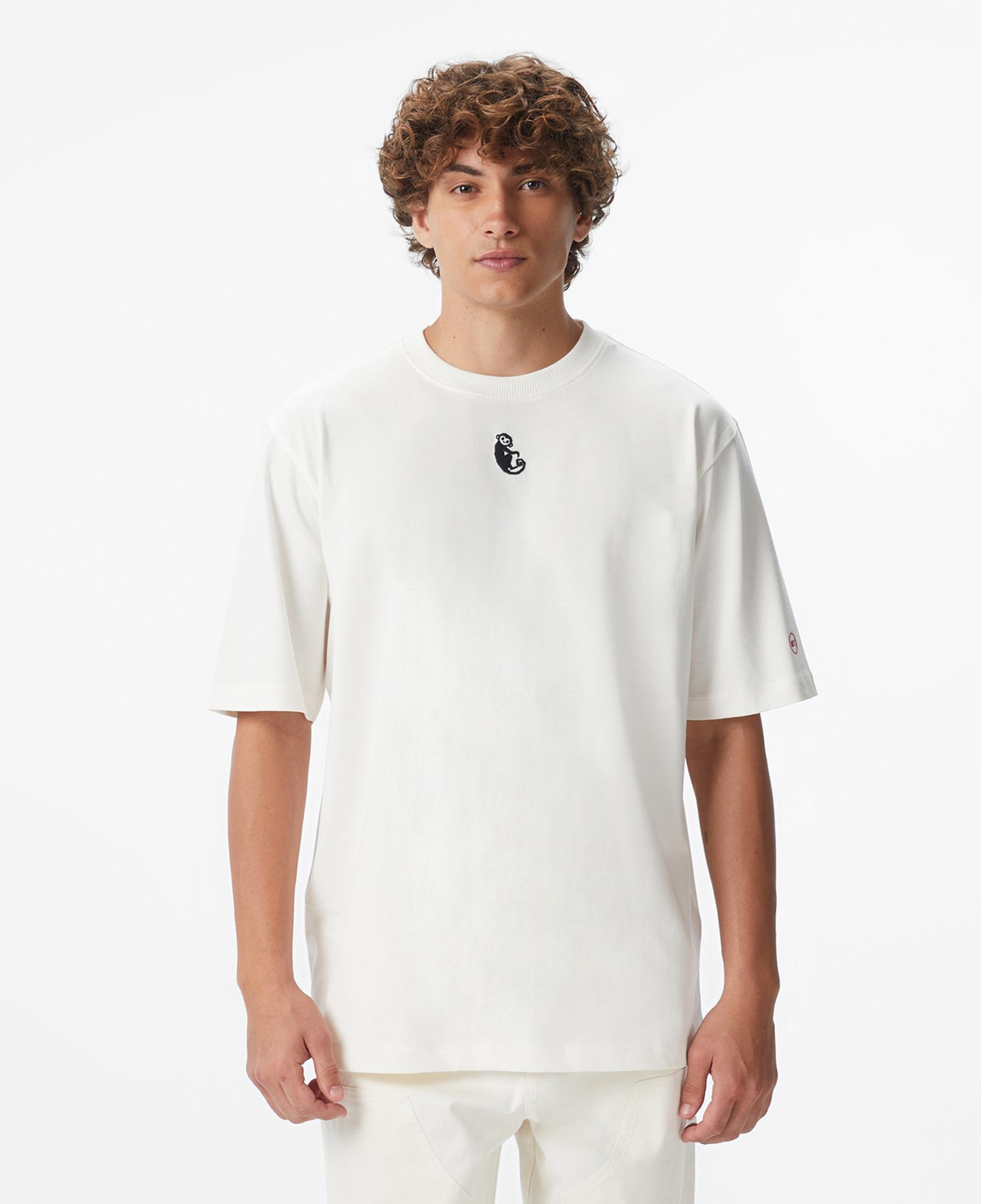 UNITED4 x Monkey Project 7 Rules Unisex Beyaz T-Shirt