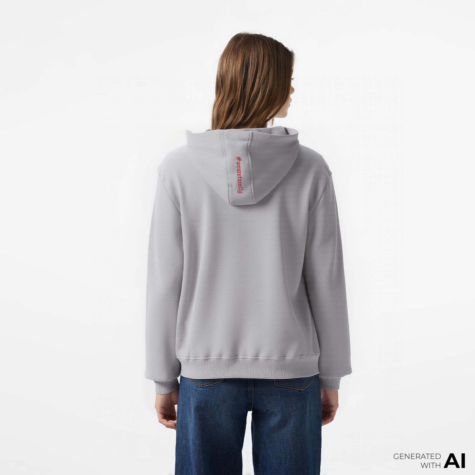 UNITED4 x Monkey Project We Are Family Unisex Gri Sweatshirt