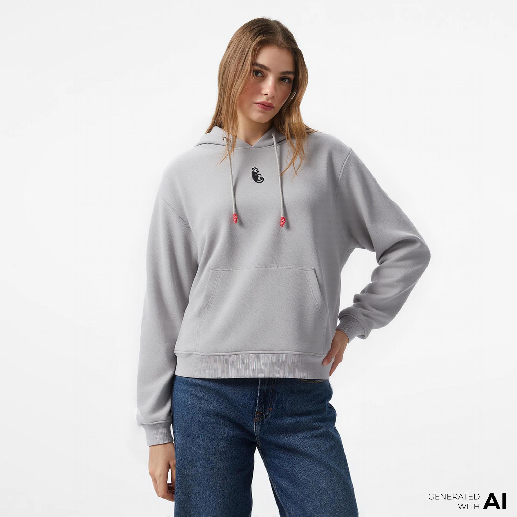 UNITED4 x Monkey Project We Are Family Unisex Gri Sweatshirt