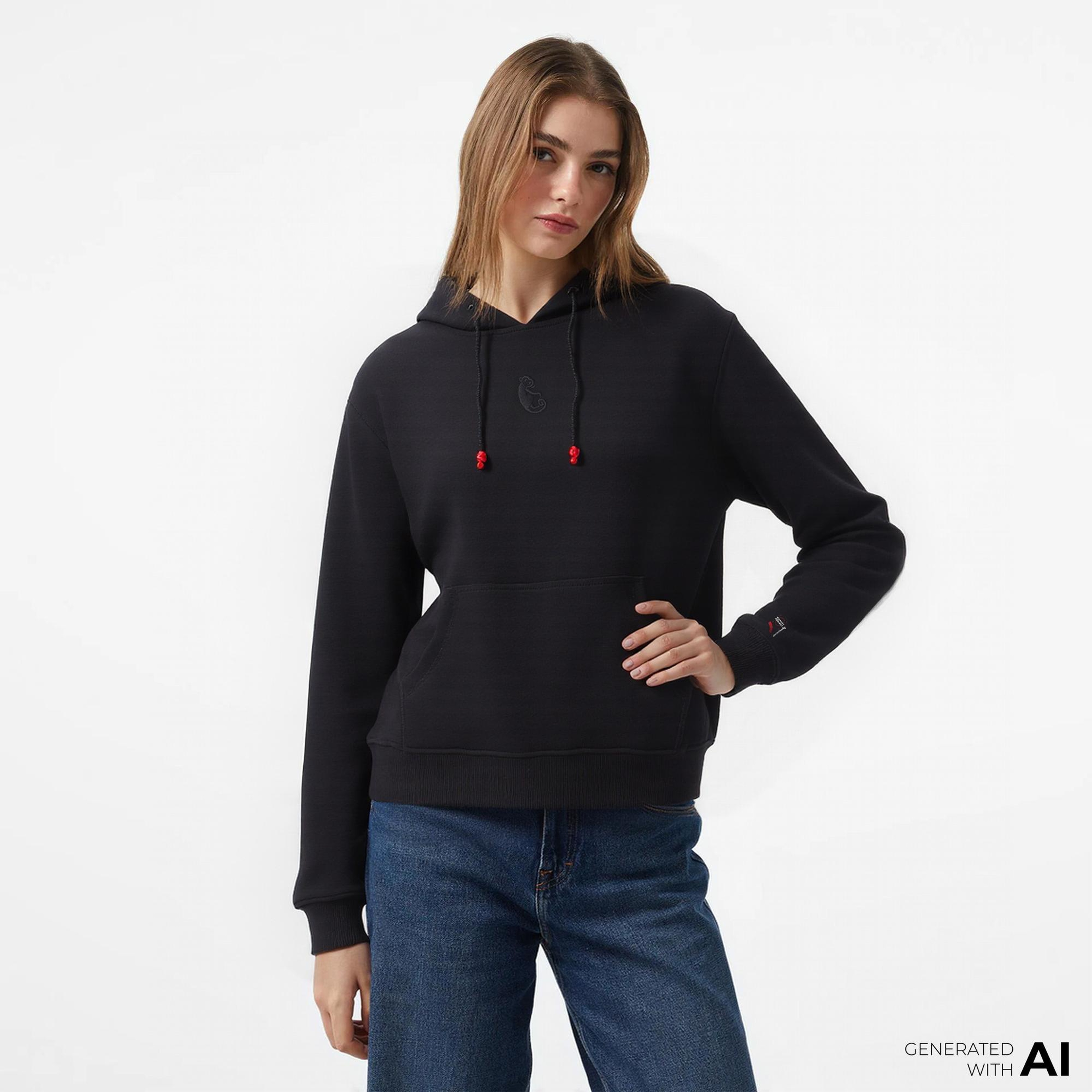 UNITED4 x Monkey Project We Are Family Unisex Siyah Sweatshirt