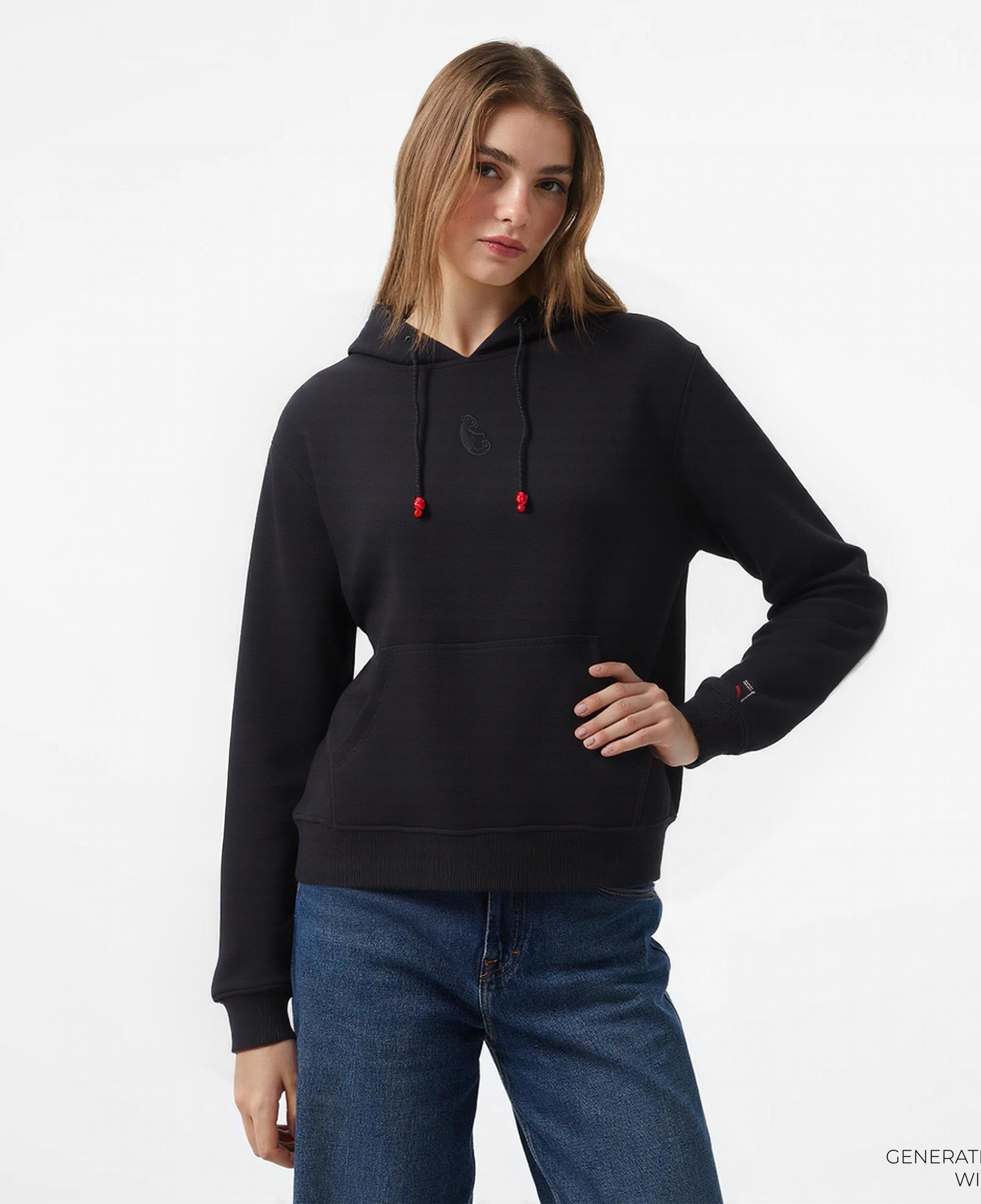 UNITED4 x Monkey Project We Are Family Unisex Siyah Sweatshirt