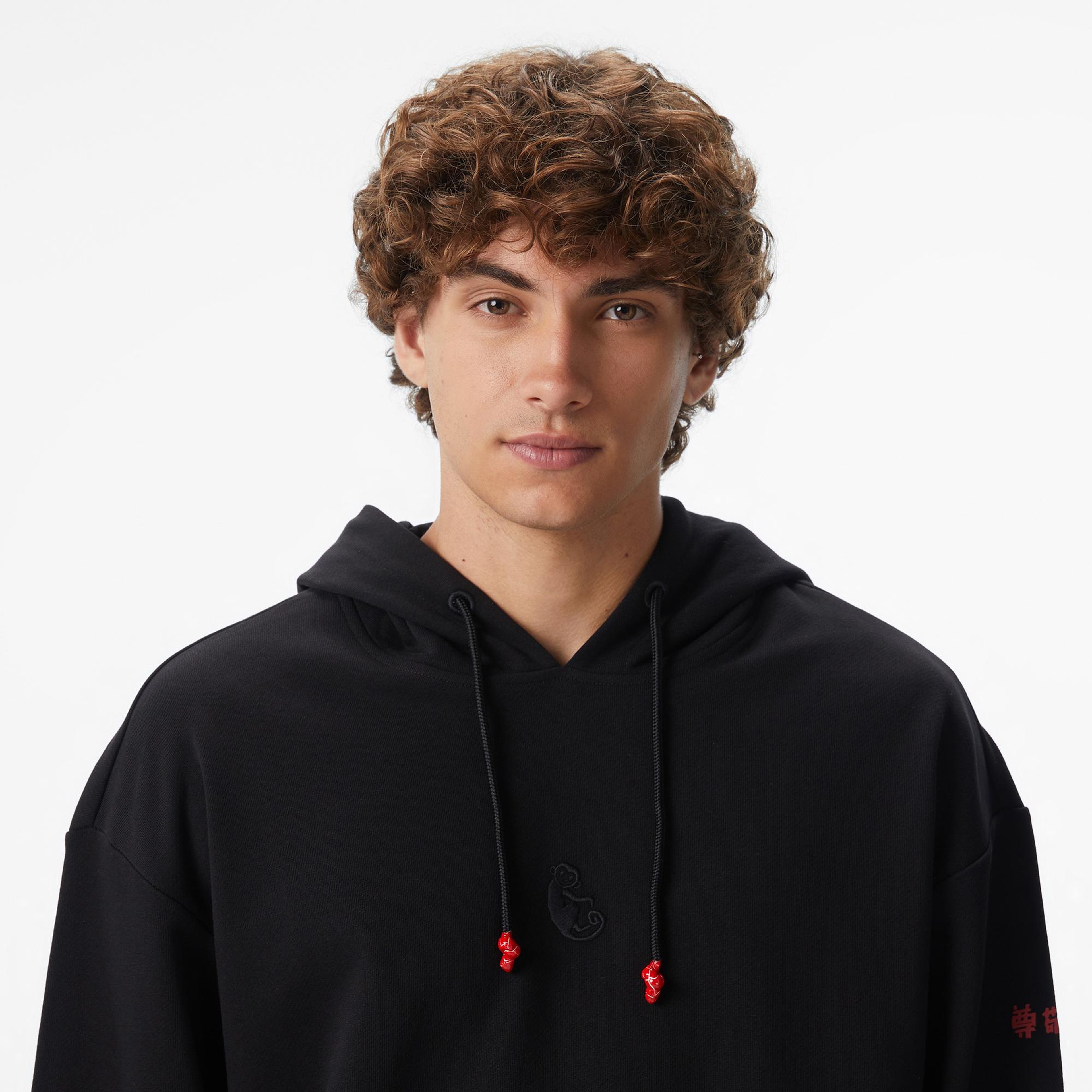 UNITED4 x Monkey Project 7 Rules Unisex Siyah Sweatshirt