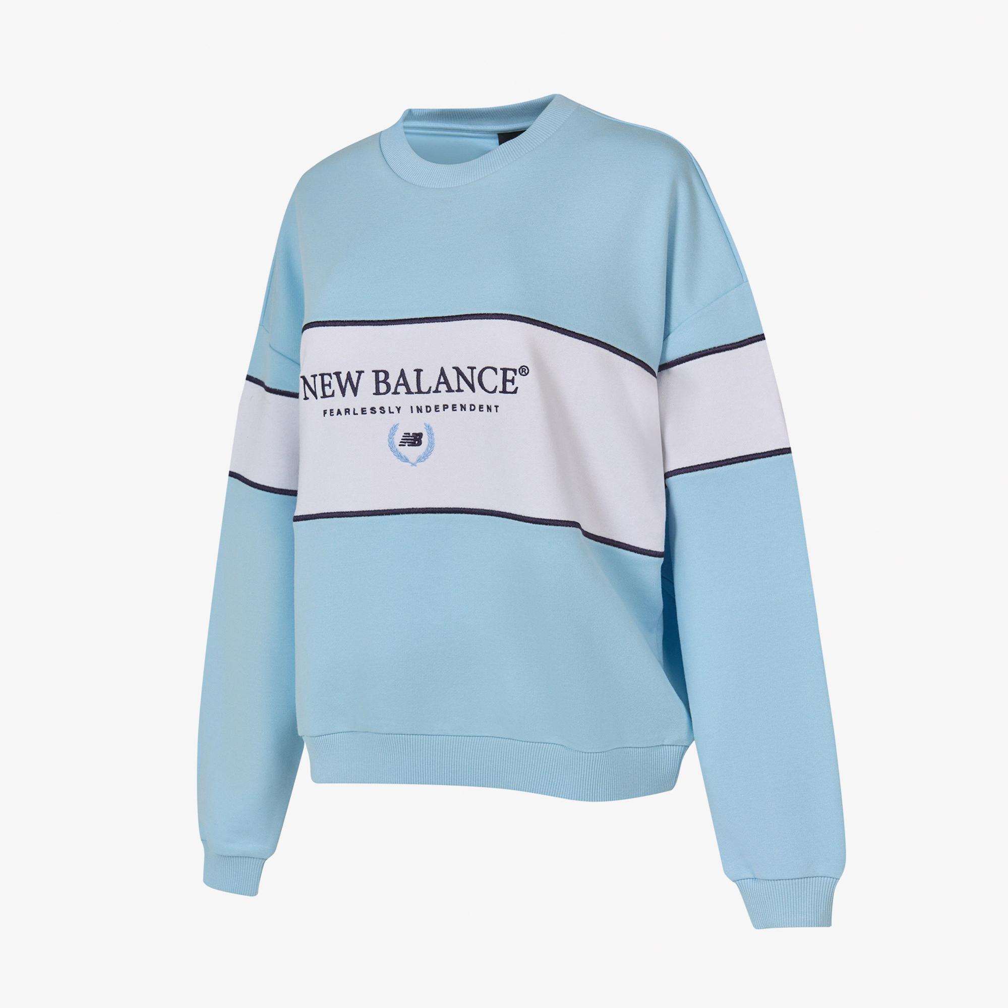 New Balance NB Lifestyle Kadın Mavi Sweatshirt