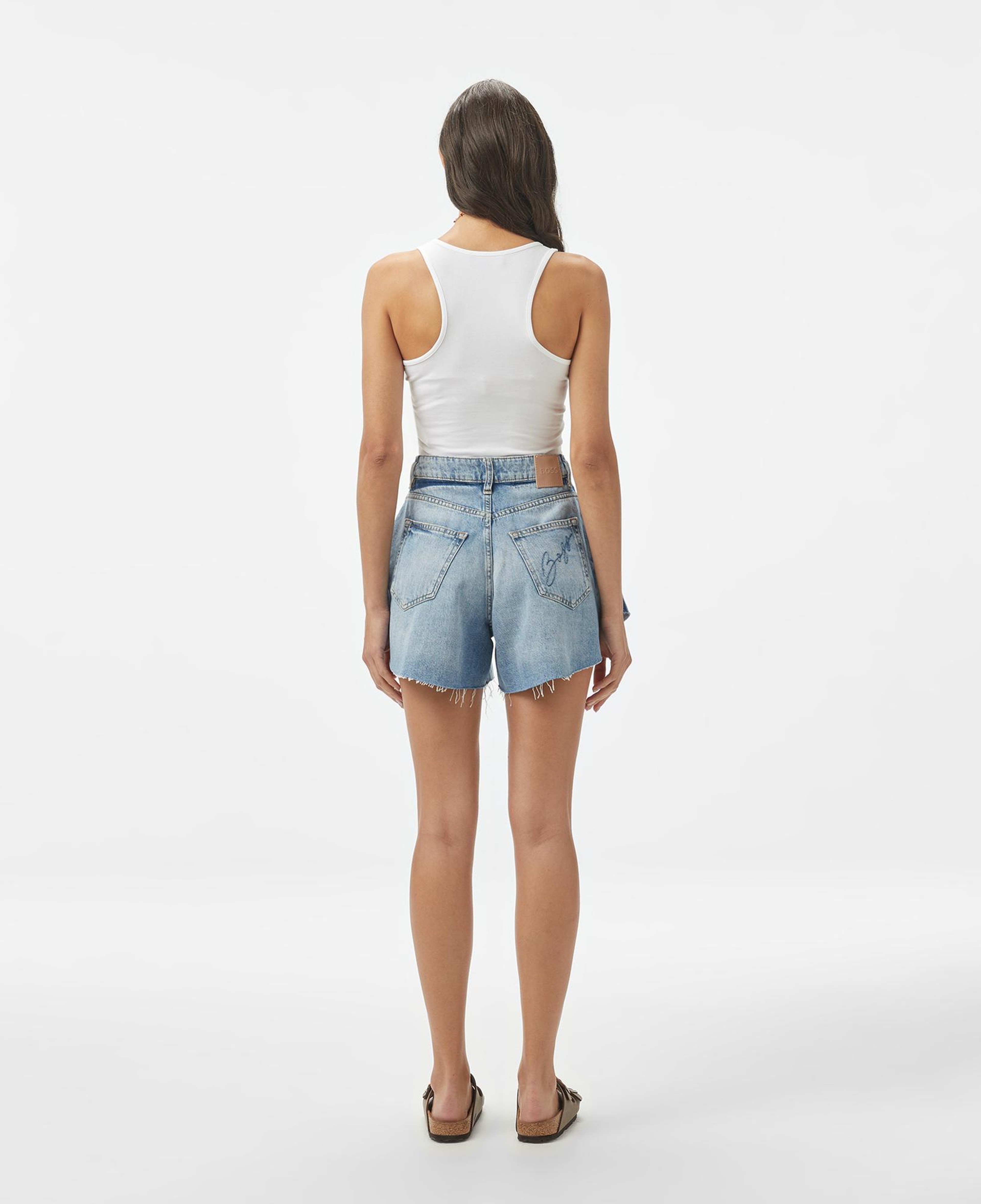 Boss Kadın Mavi Denim Şort