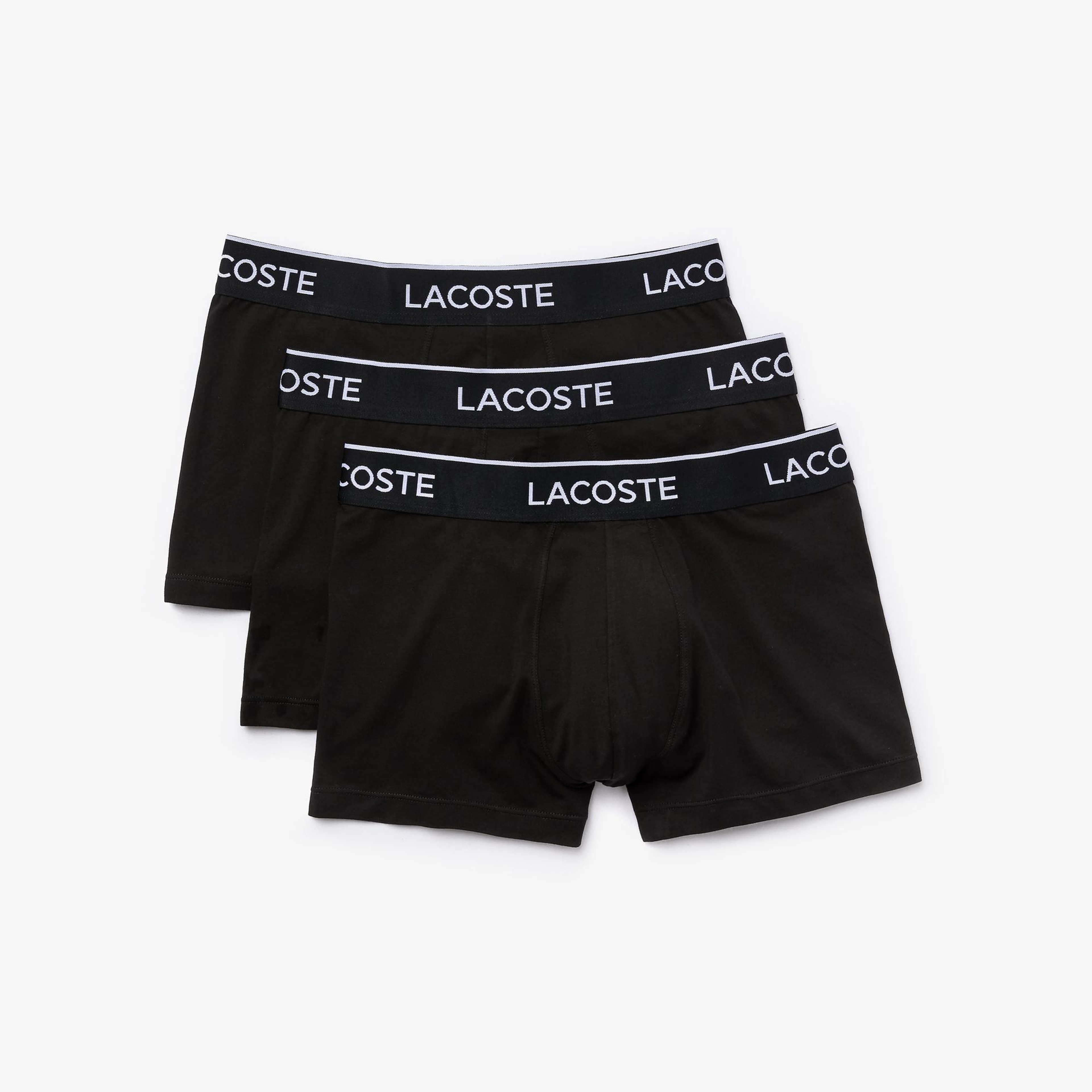 Lacoste Active Erkek 3'lü Siyah Boxer