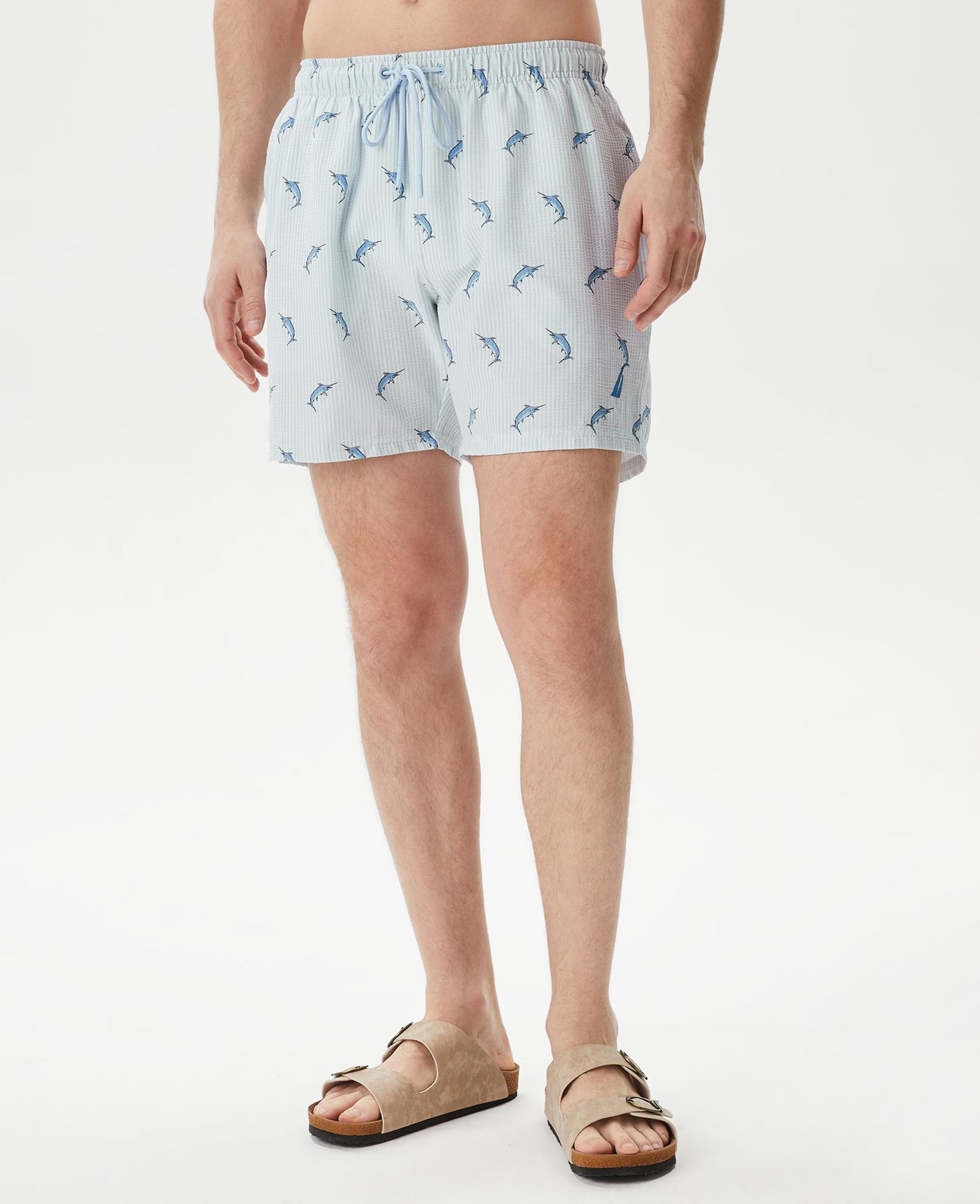 Nautica Erkek Mavi Standart Fit Deniz Şortu