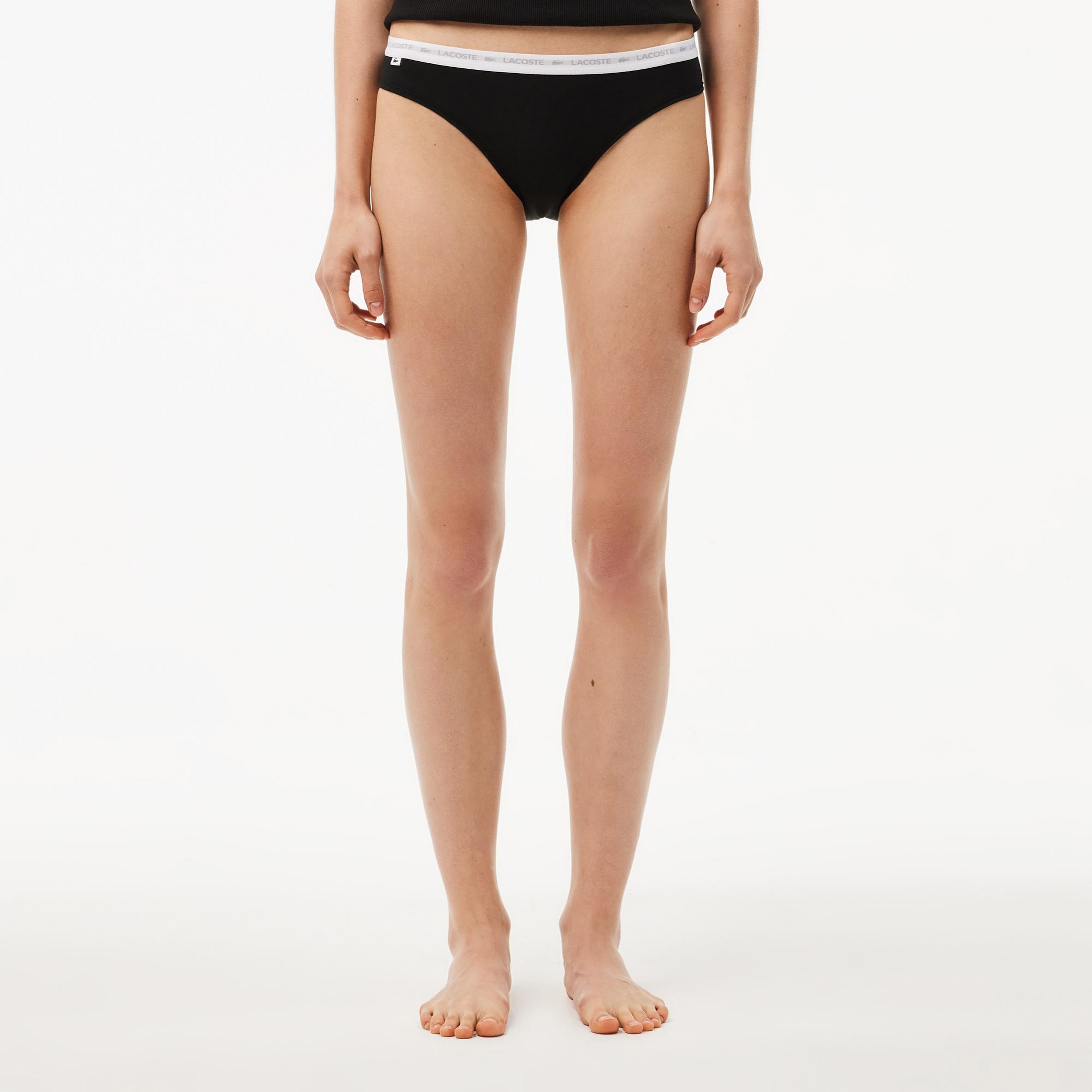 Lacoste Kadın 3'lü Siyah Külot