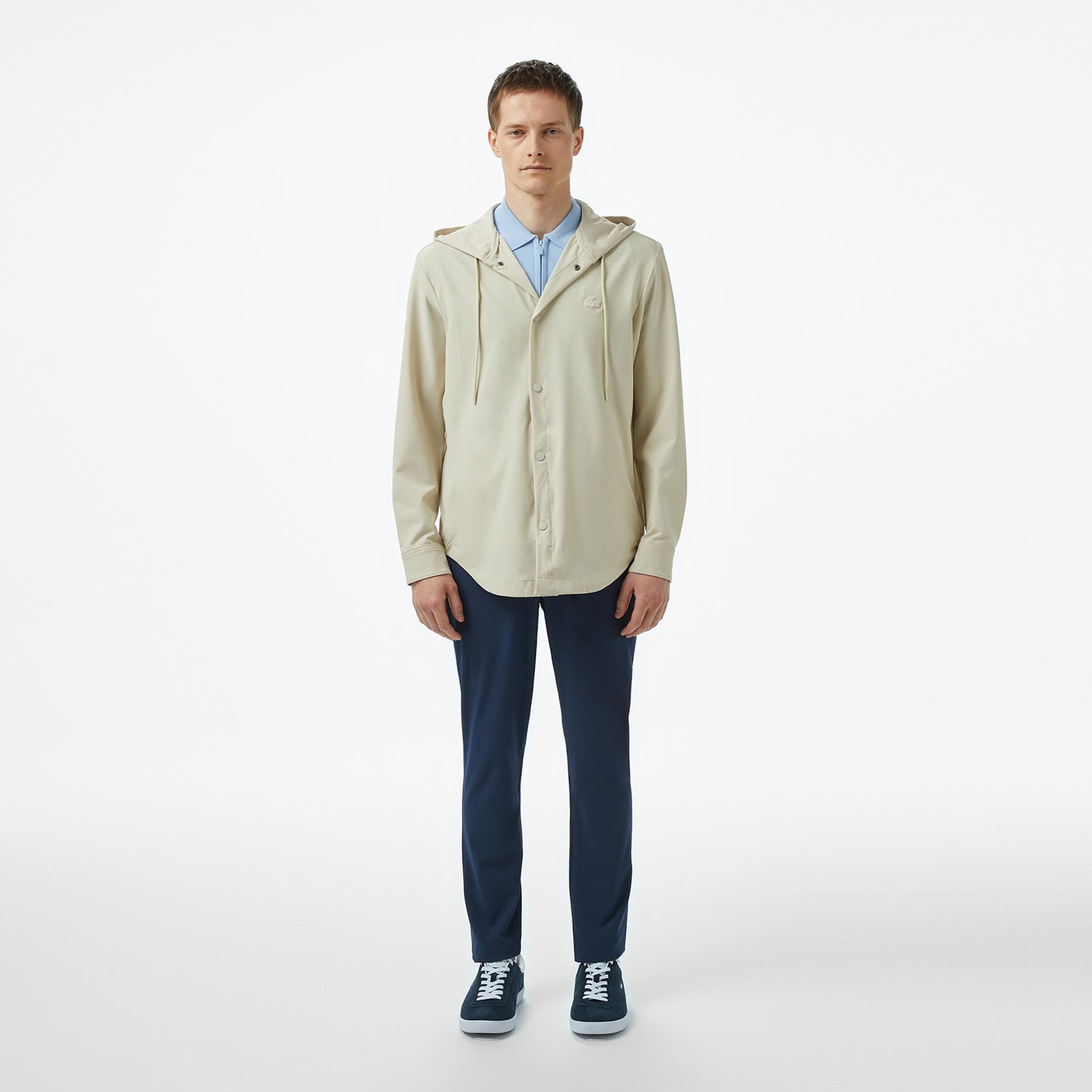 Lacoste Erkek Regular Fit Kapüşonlu Bej Ceket