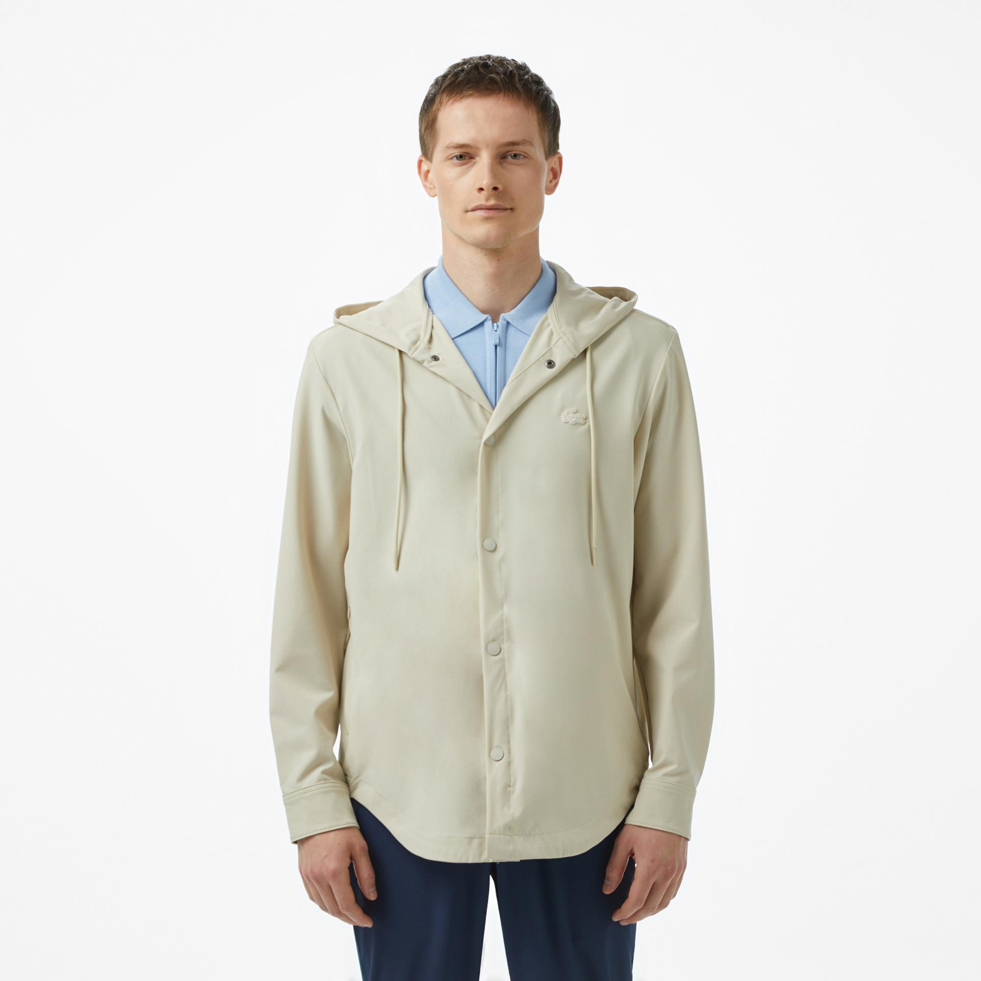 Lacoste Erkek Regular Fit Kapüşonlu Bej Ceket