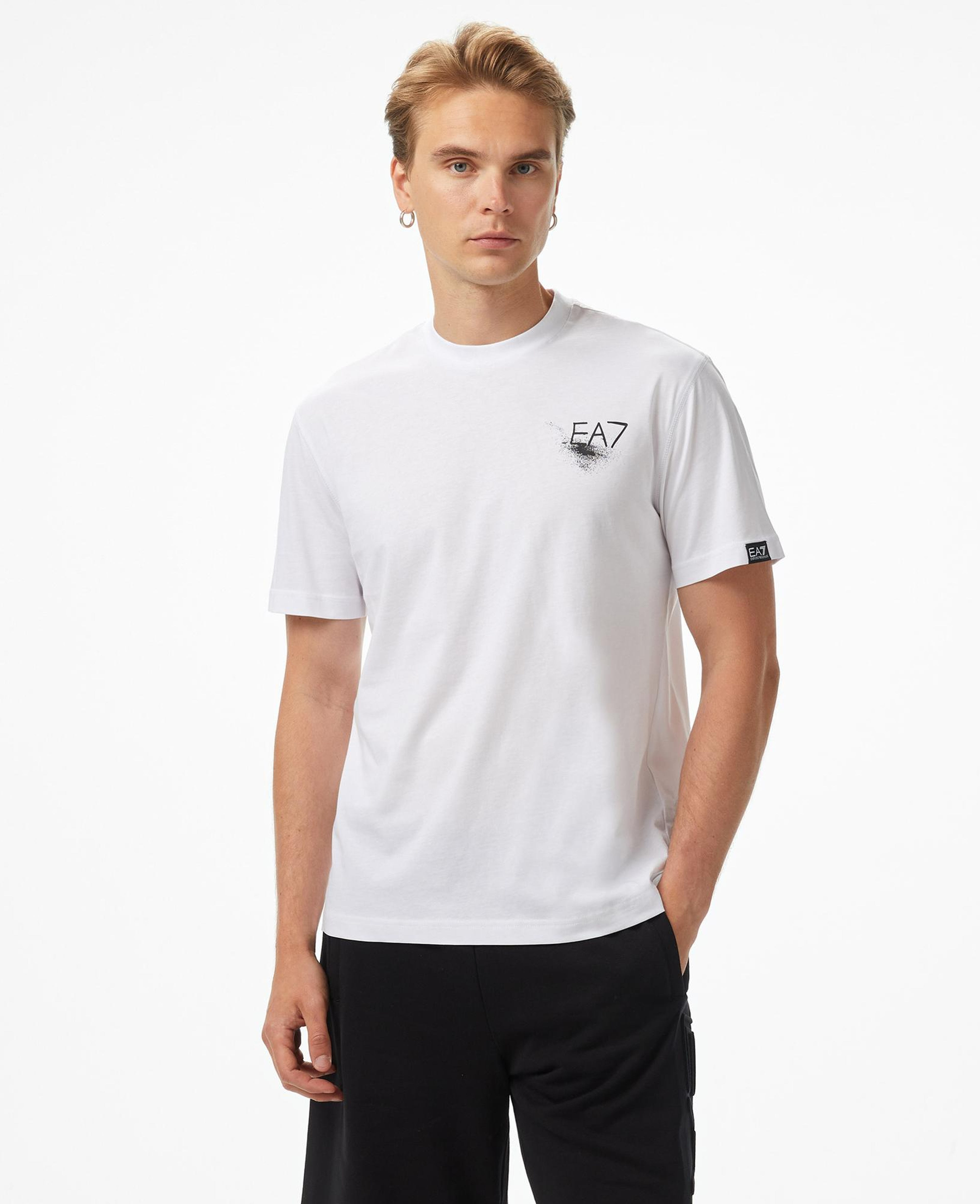 Emporio Armani Pamuklu Erkek Beyaz T-Shirt