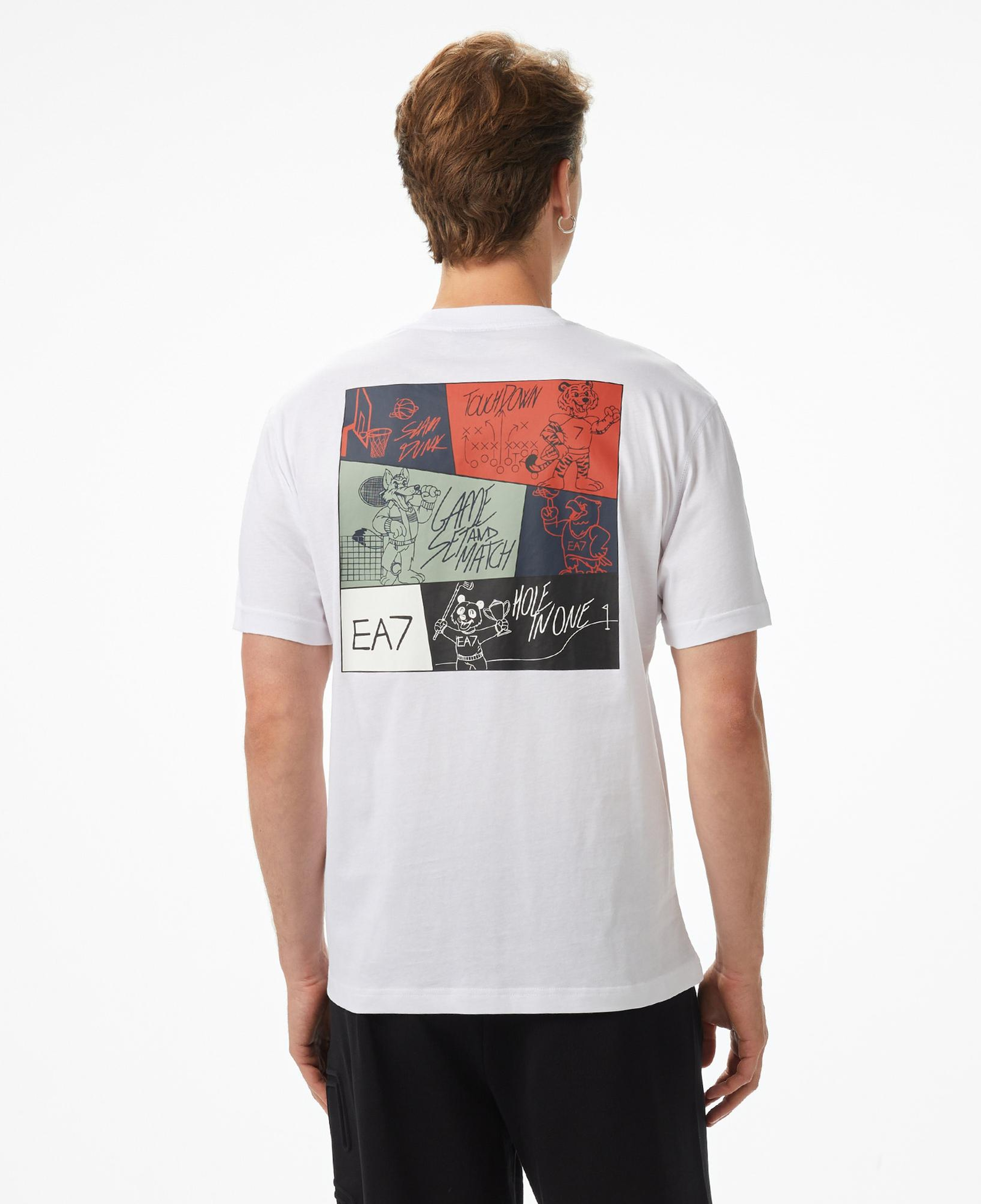 Emporio Armani Pamuklu Erkek Beyaz T-Shirt