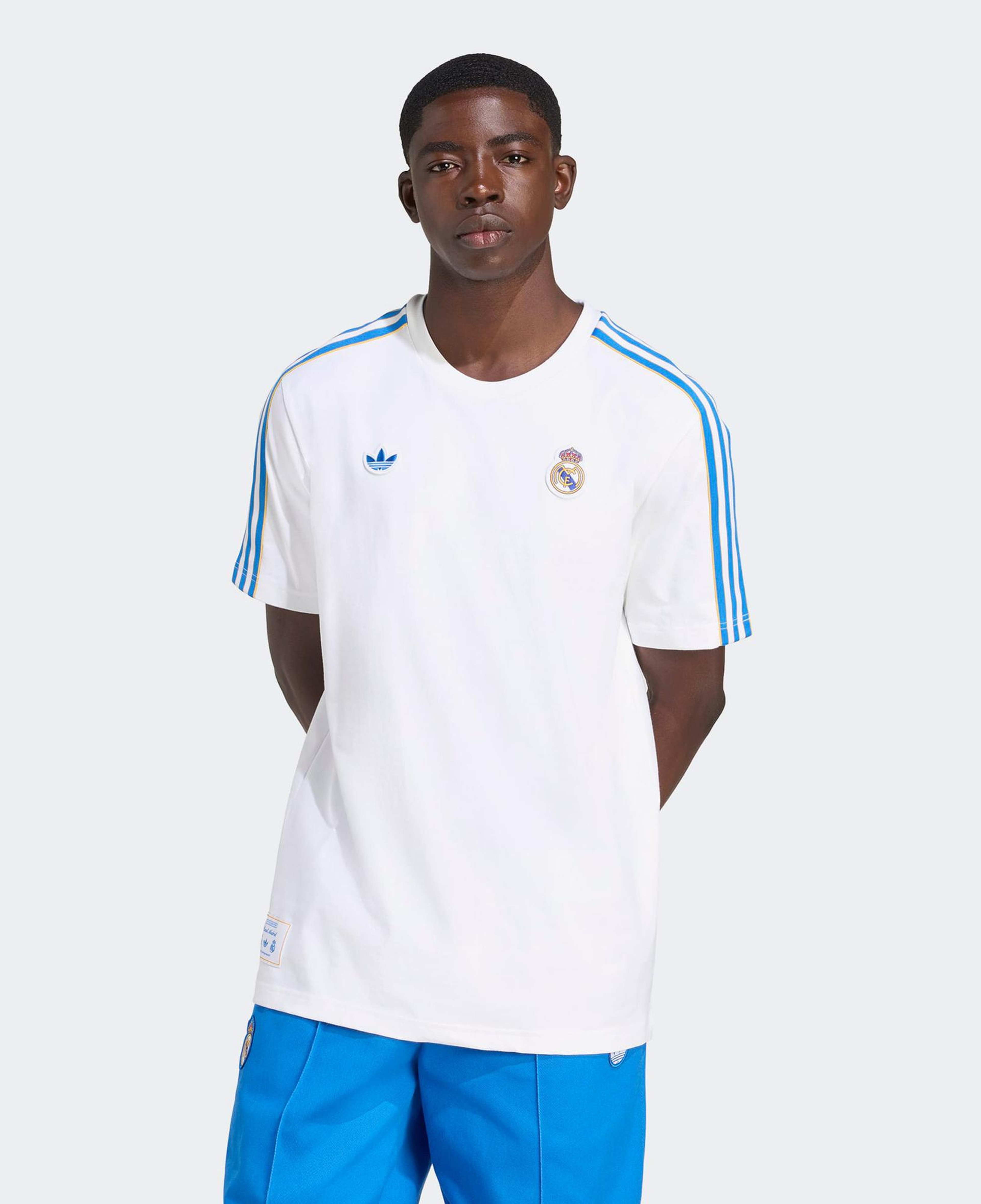 adidas Real Madrid Terrace Icons Erkek Beyaz T-Shirt