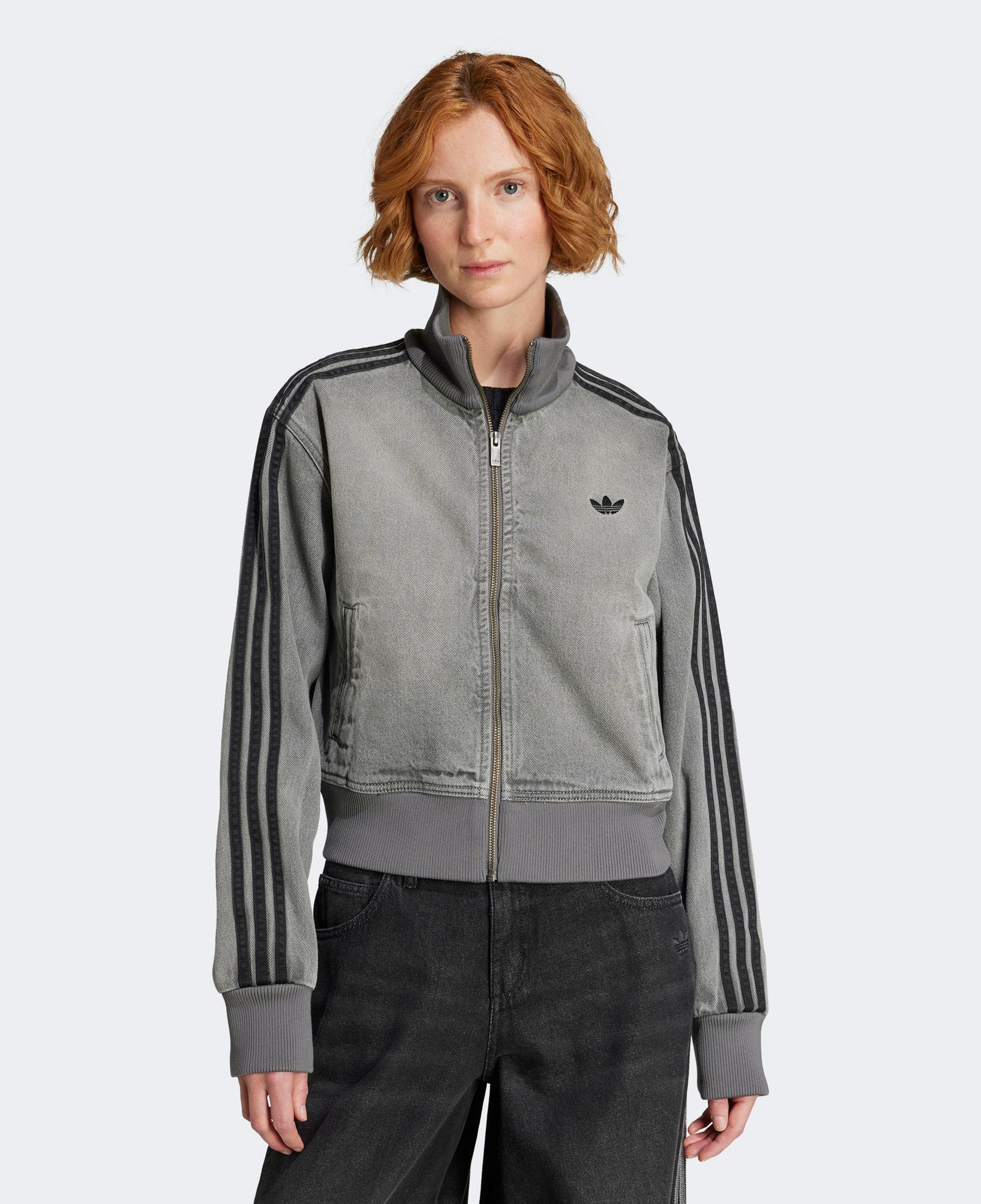 adidas Adicolor Denim Kadın Gri Kot Hırka