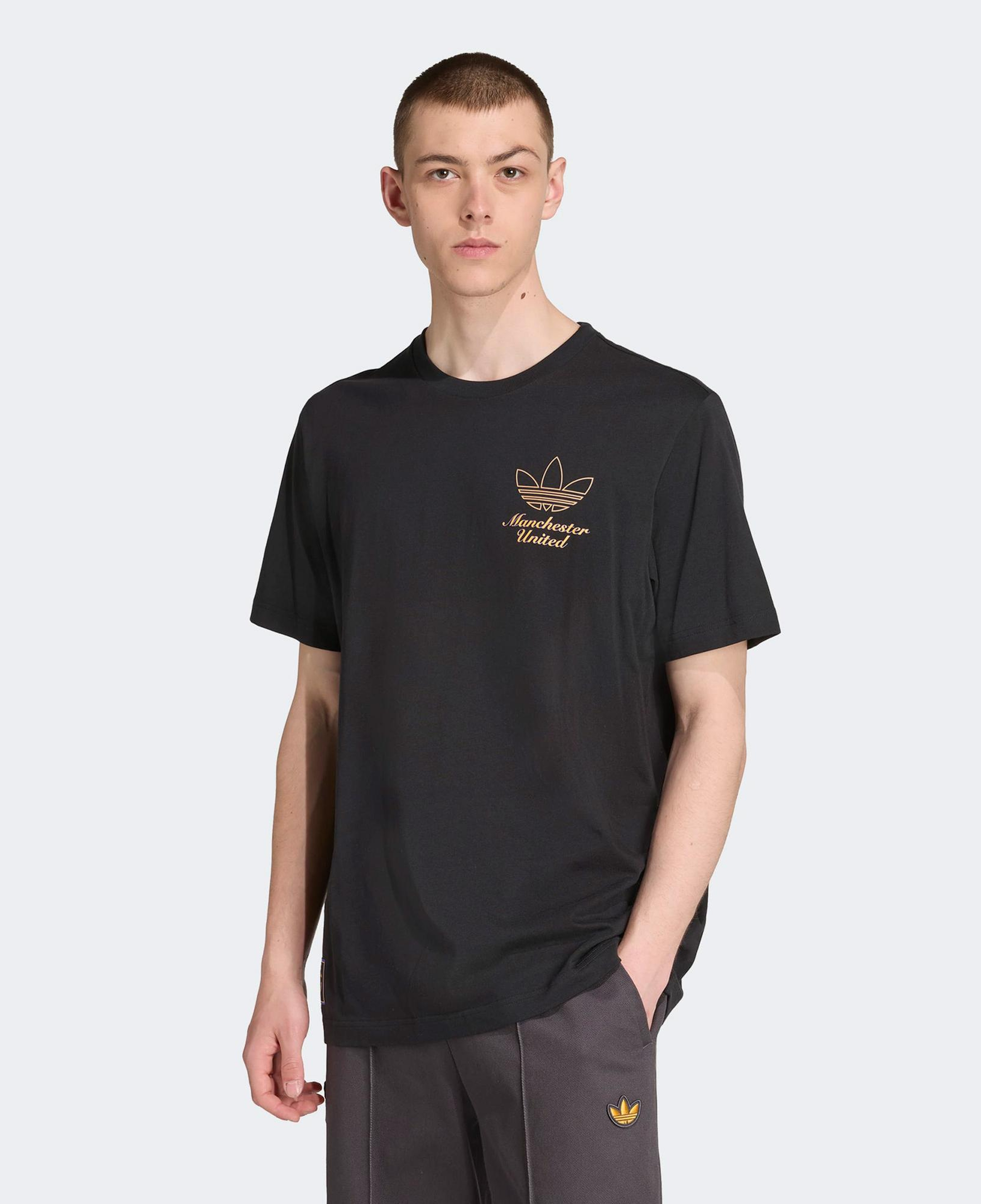 adidas Manchester United Terrace Icons Graphic Erkek Siyah T-Shirt