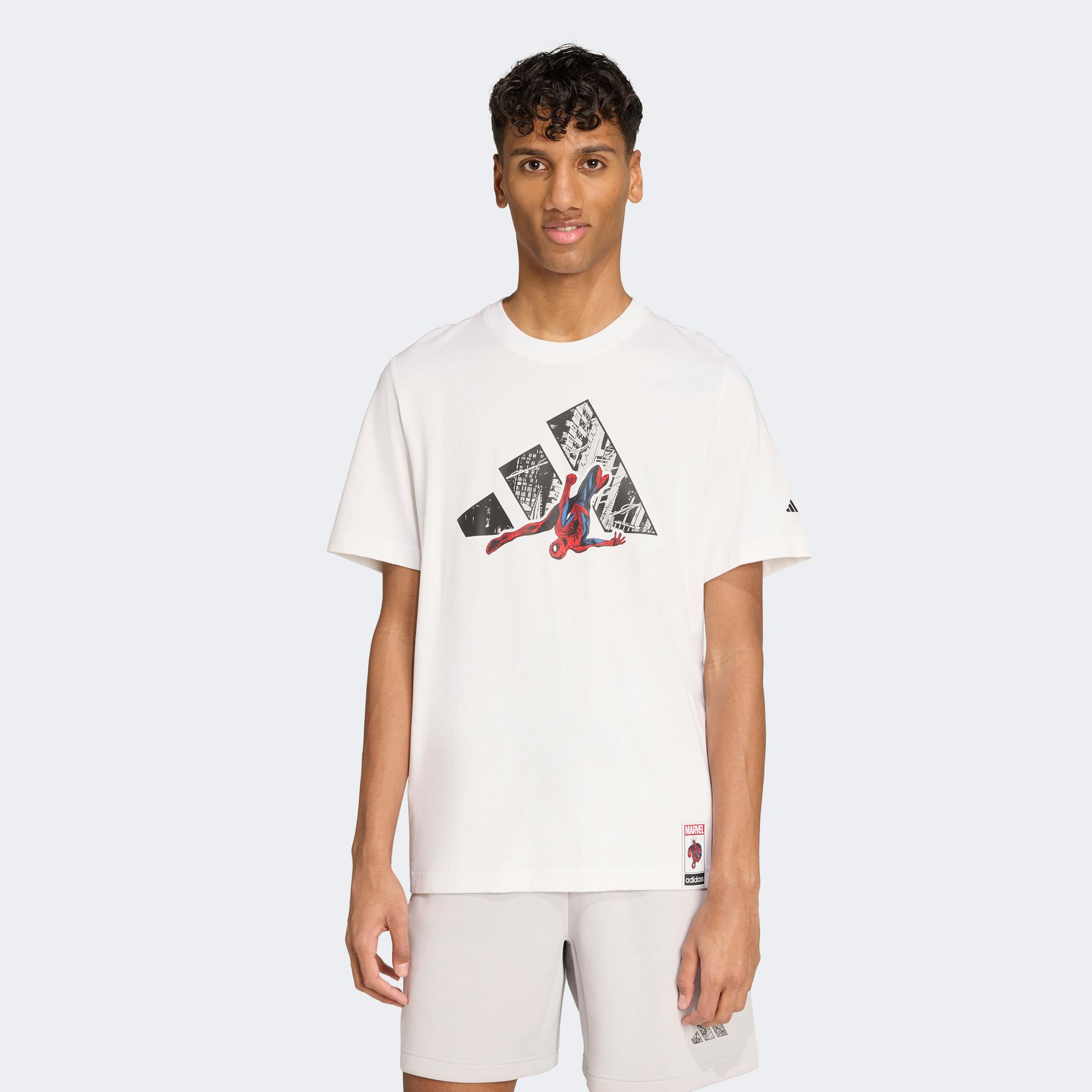 adidas M Spıderman T-S Erkek Beyaz T-Shirt