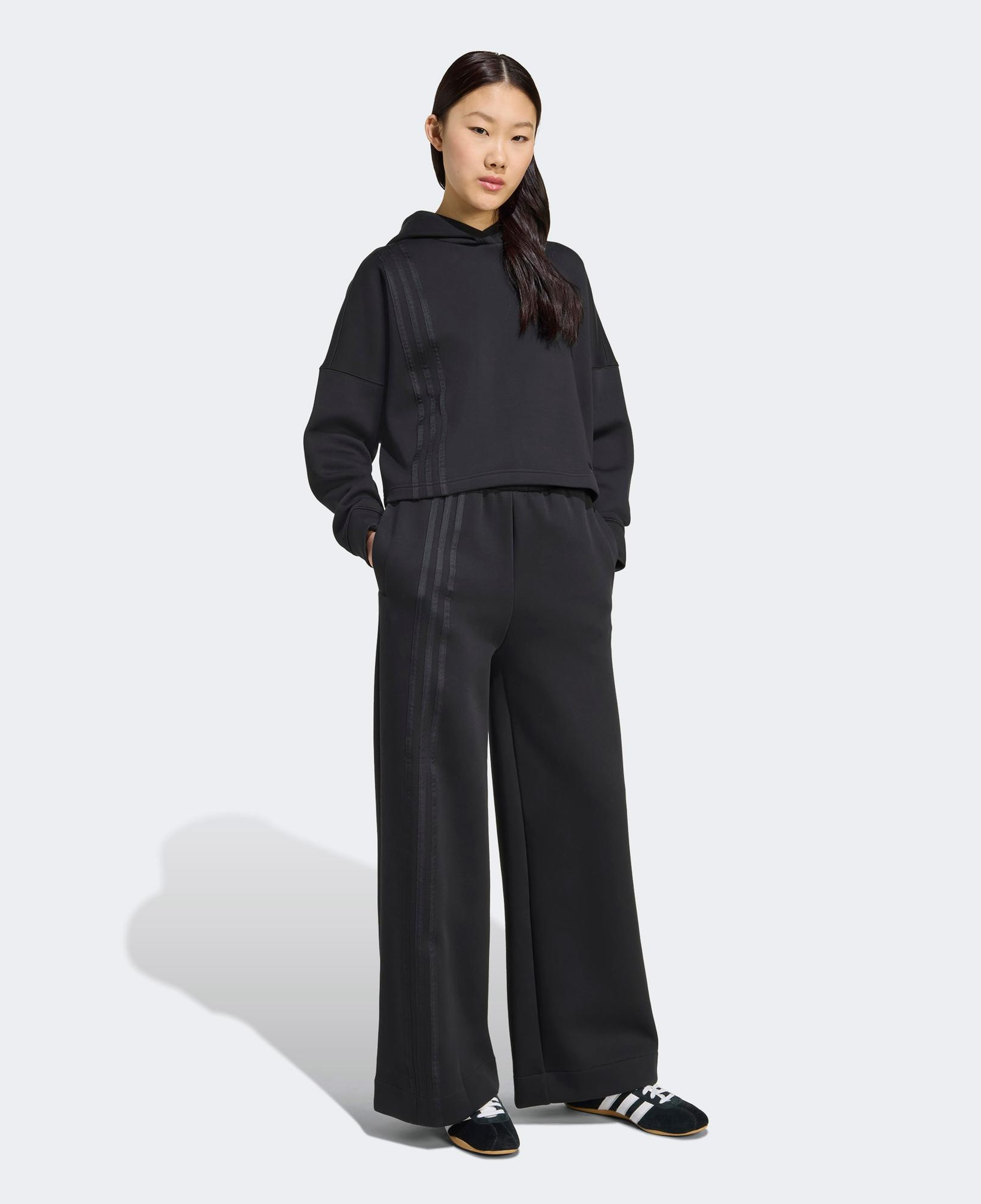 adidas 3 Stripes Hoody Kadın Siyah Sweatshirt