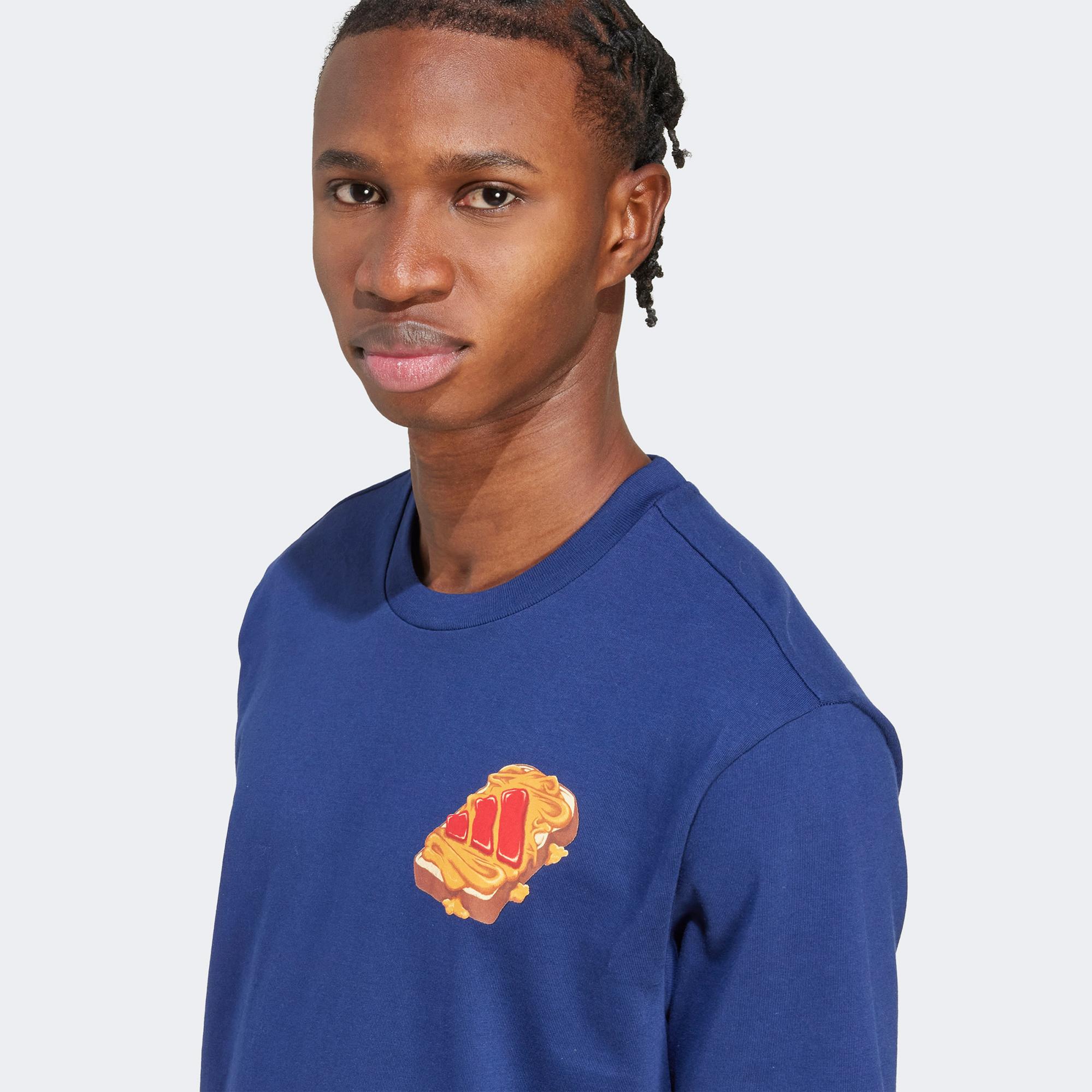 adidas M Pb&J T Erkek Mavi T-Shirt