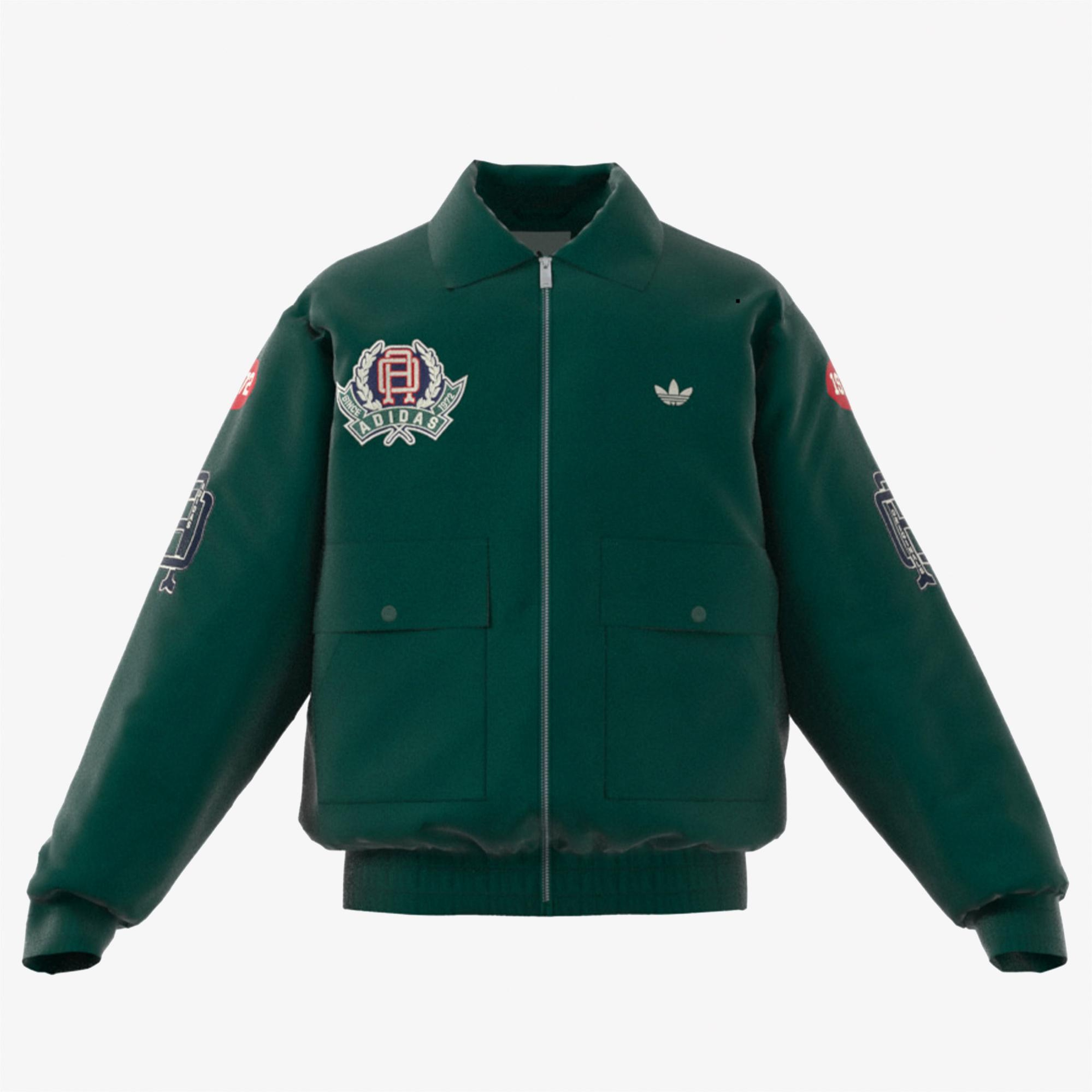 adidas VRCT Erkek Yeşil Yün Ceket