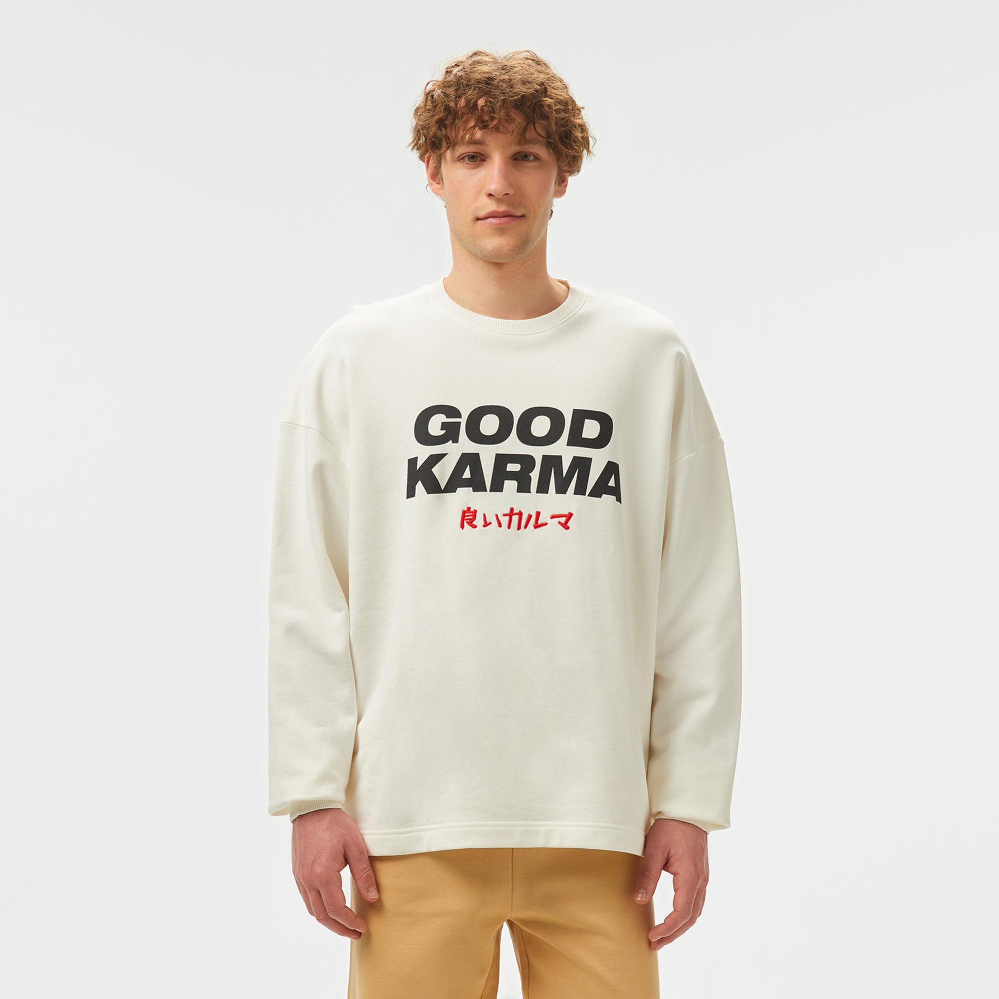 UNITED4 Odgo Erkek Beyaz Sweatshirt